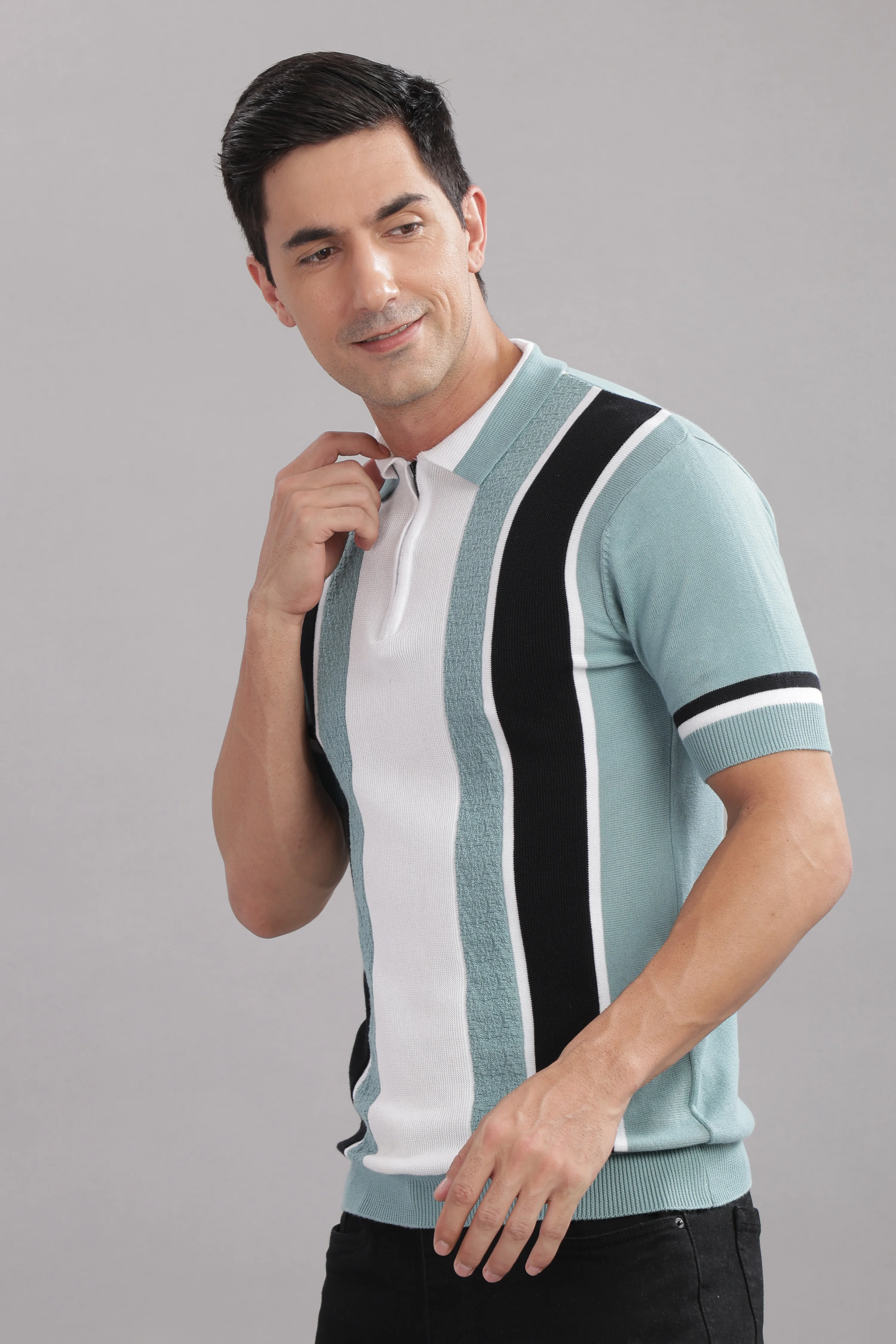 Men Multi Cotton Regular T-Shirt - Image 9