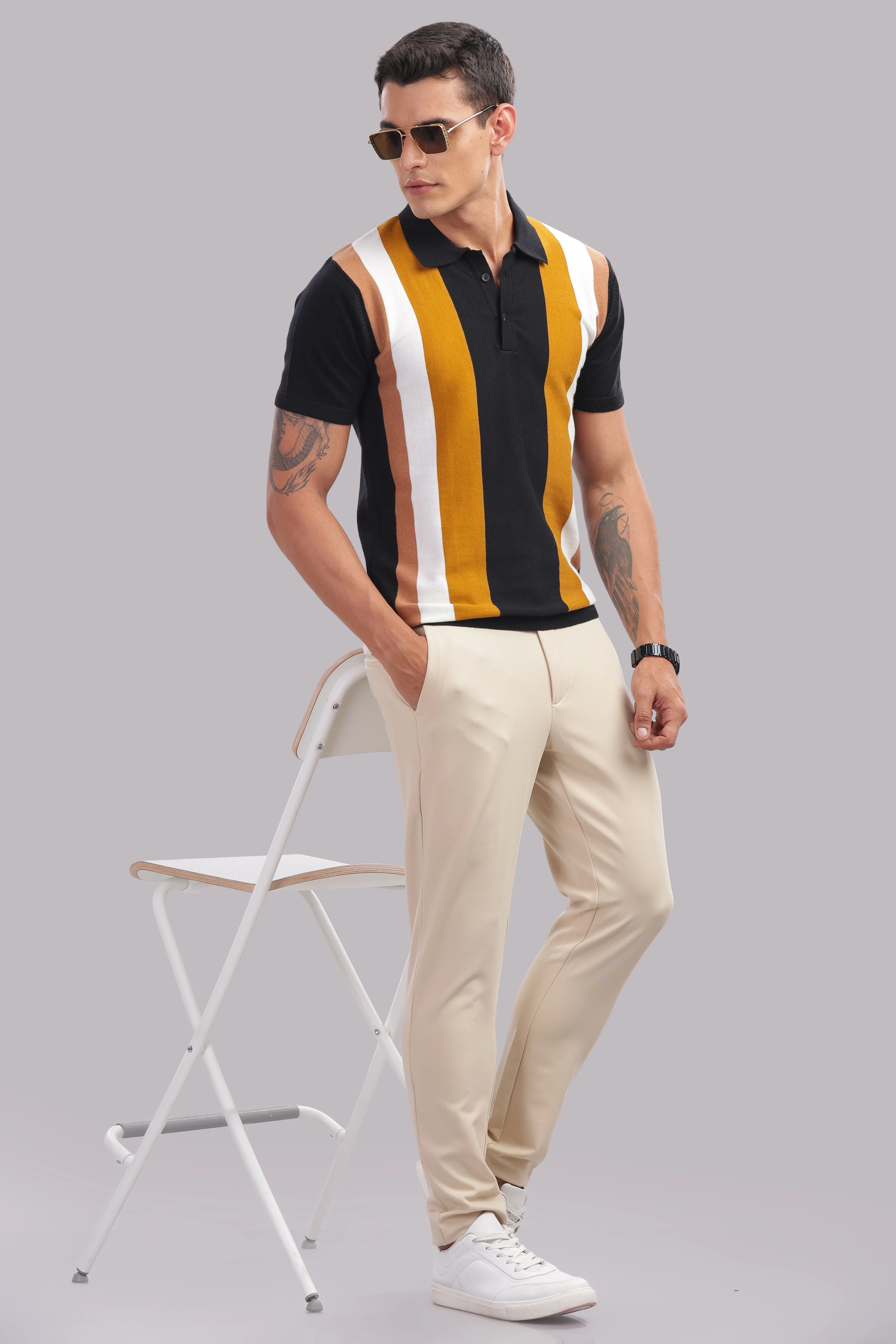 Men Multi Printed Cotton Regular T-Shirt - Image 3