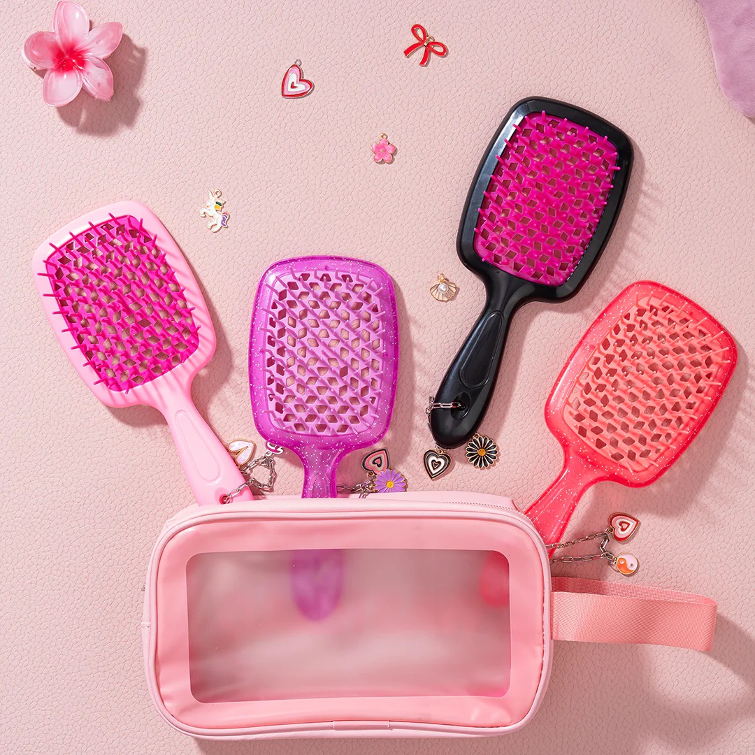 Purple Drama Detangle Hair Brush with Free Pouch - Image 13
