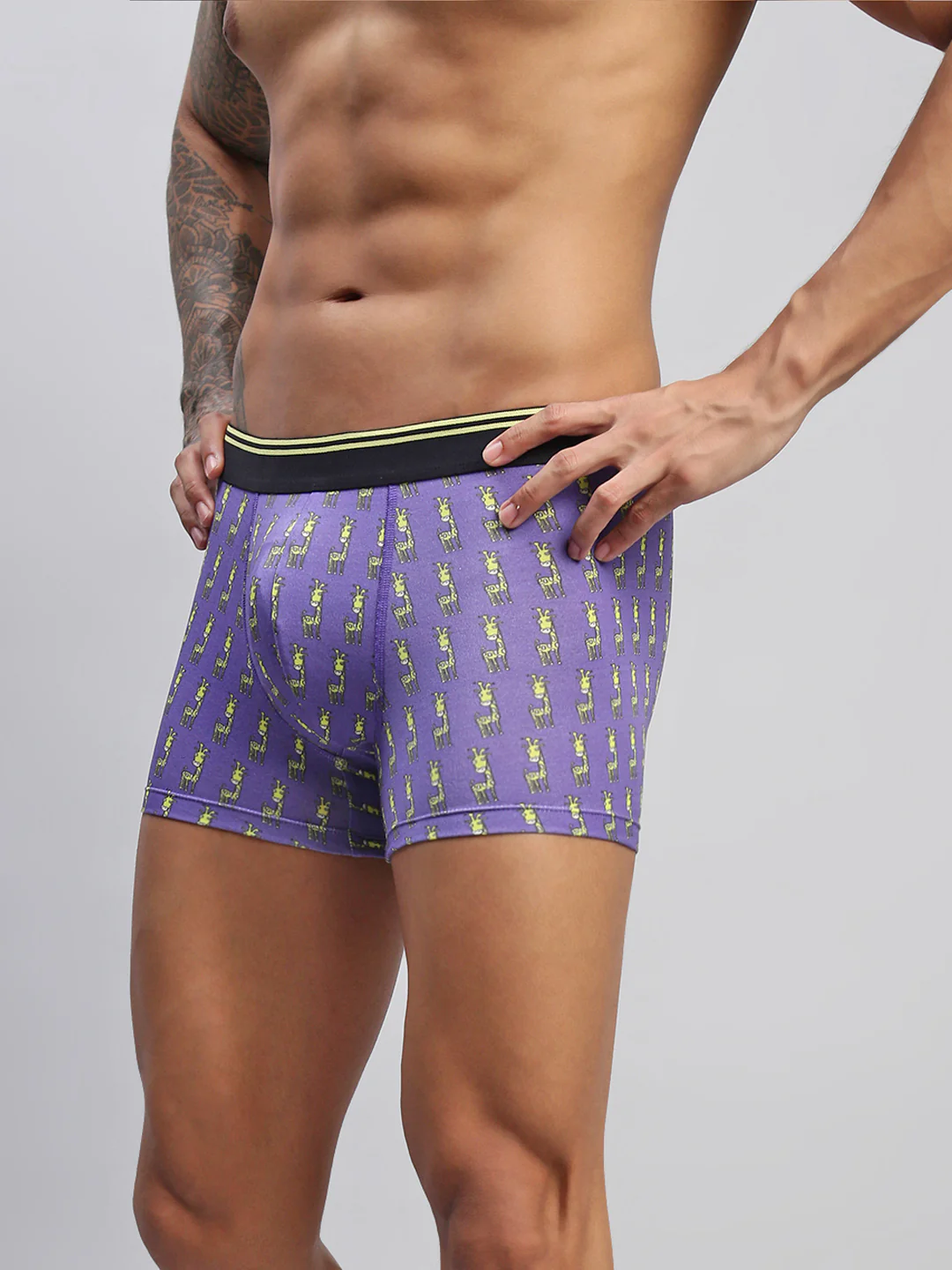 Men Giraffe Modal Printed Trunks - Image 3