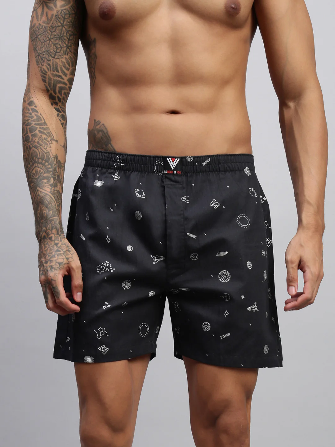 Men Cotton Printed Boxer Shorts - Image 4