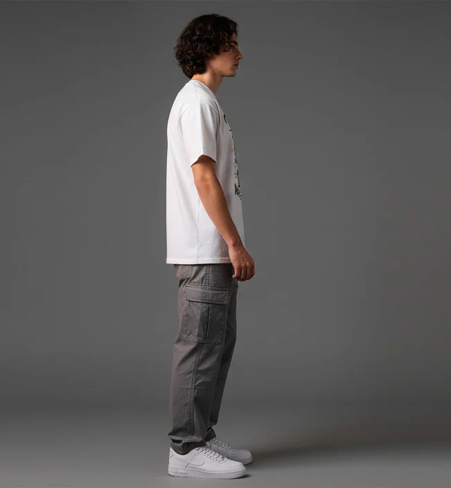 Men White Graphic Cotton Oversized T-Shirt - Image 4