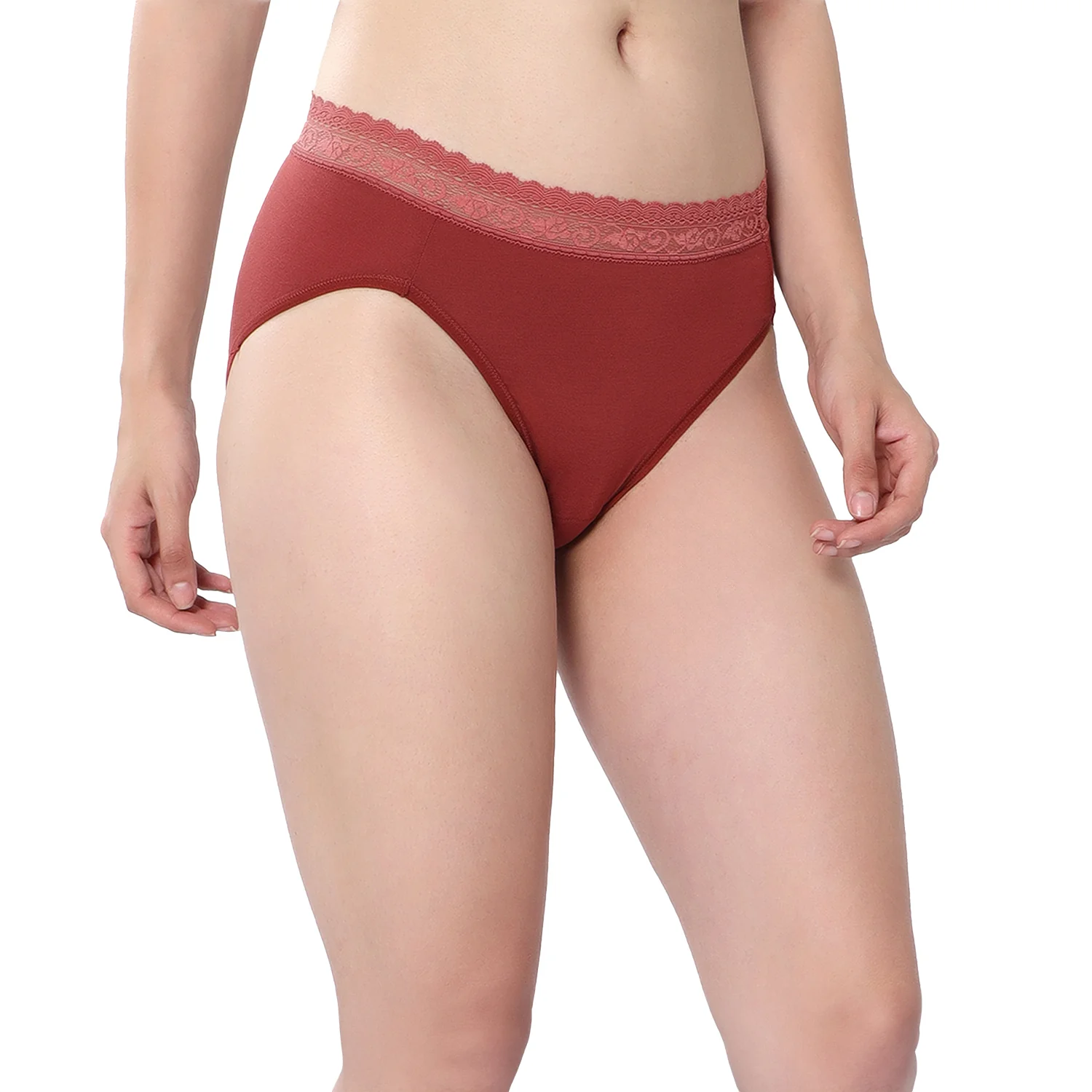 Medium Rise 3/4th Coverage Lace Hipster Pack Of 2 - Image 5