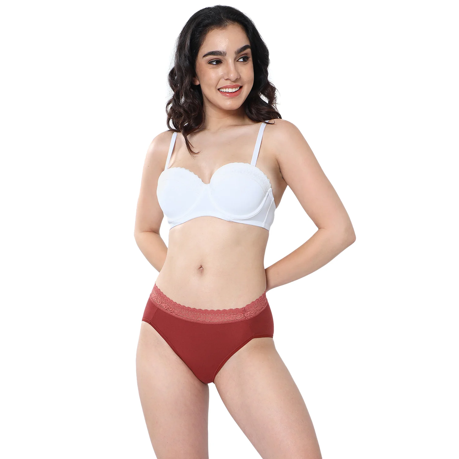 Medium Rise 3/4th Coverage Lace Hipster Pack Of 2 - Image 6