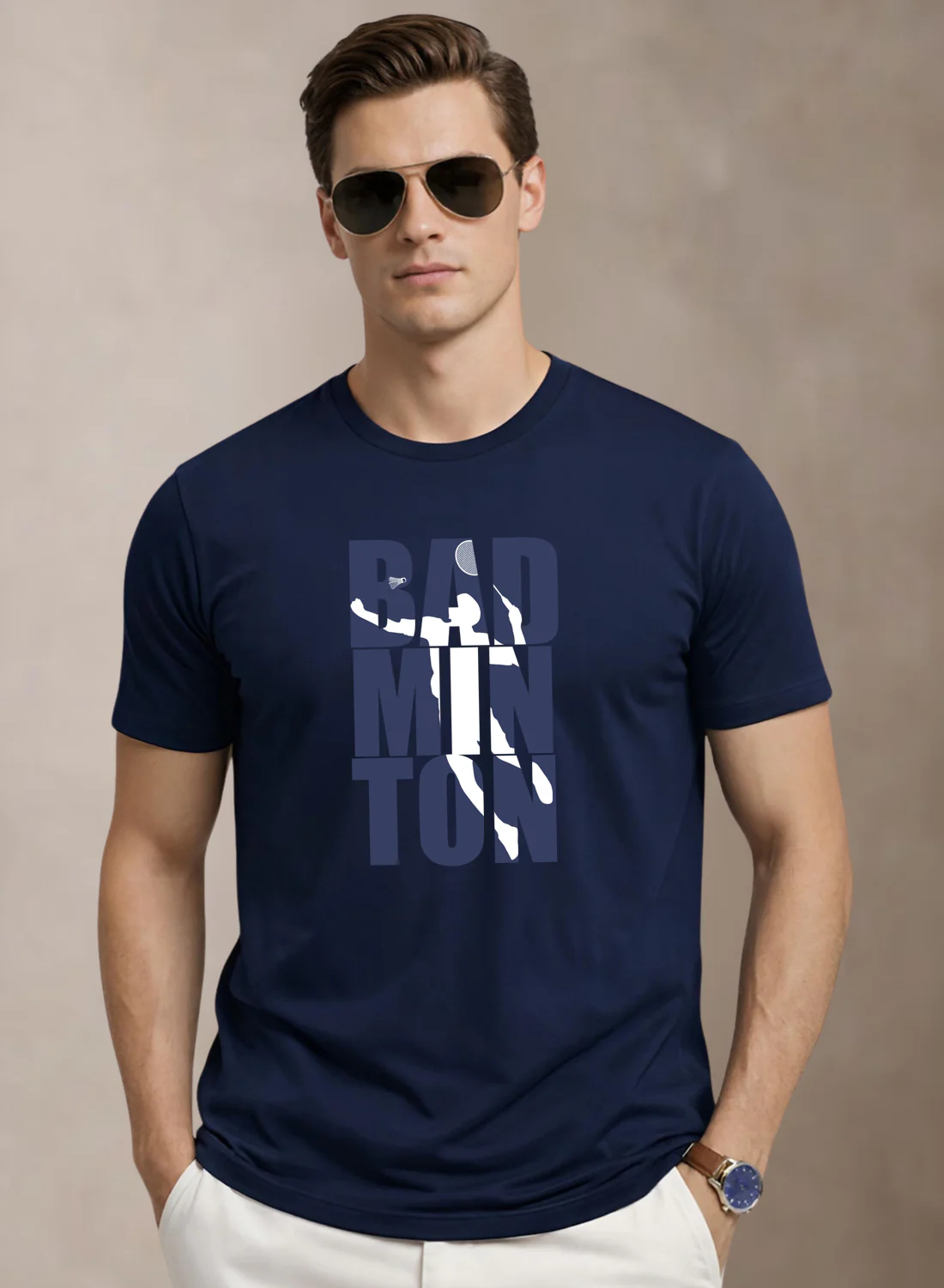 Men Badminton Tshirt