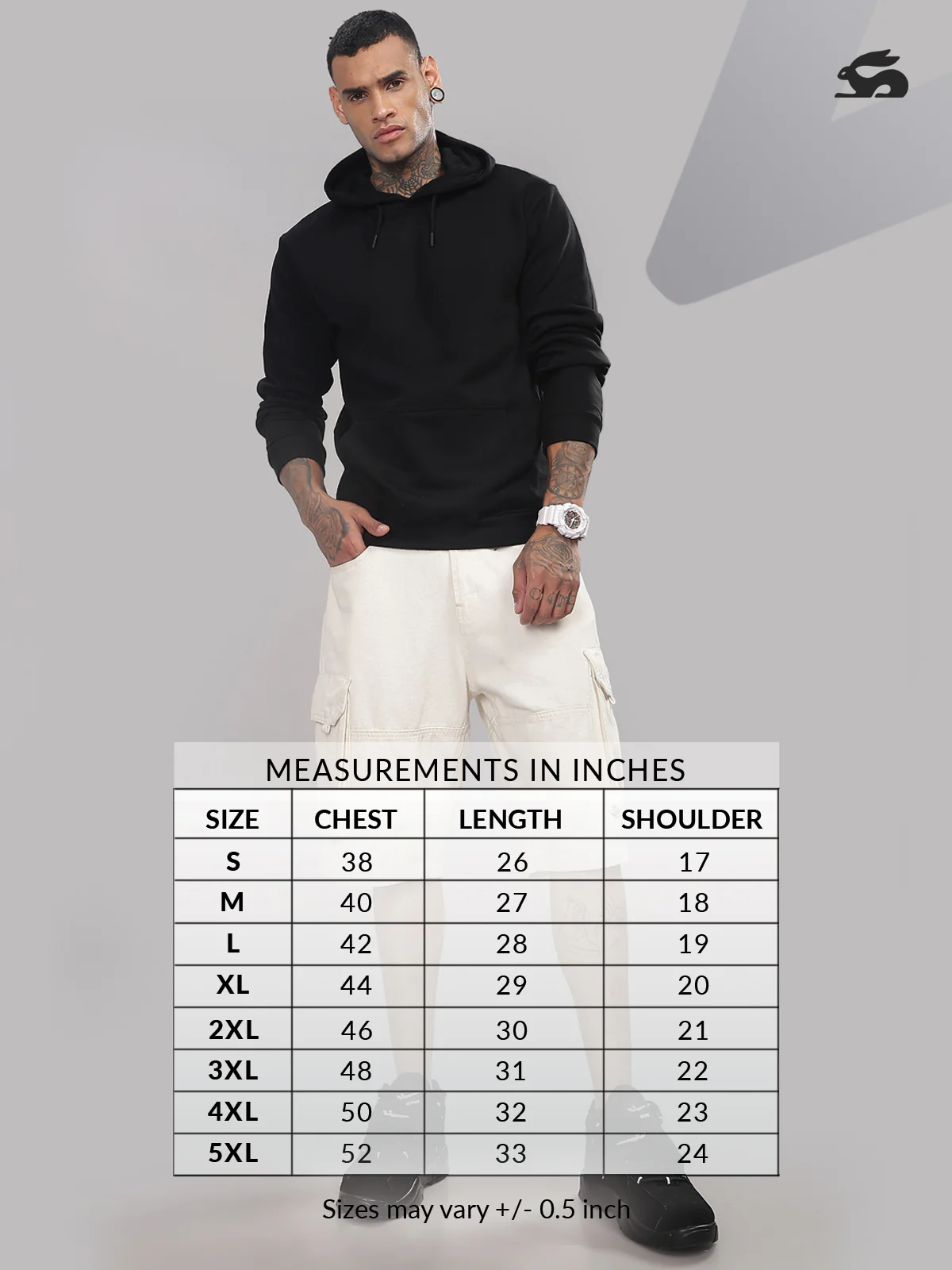 Men Black Cotton Fleece Printed Hoodie - Image 6
