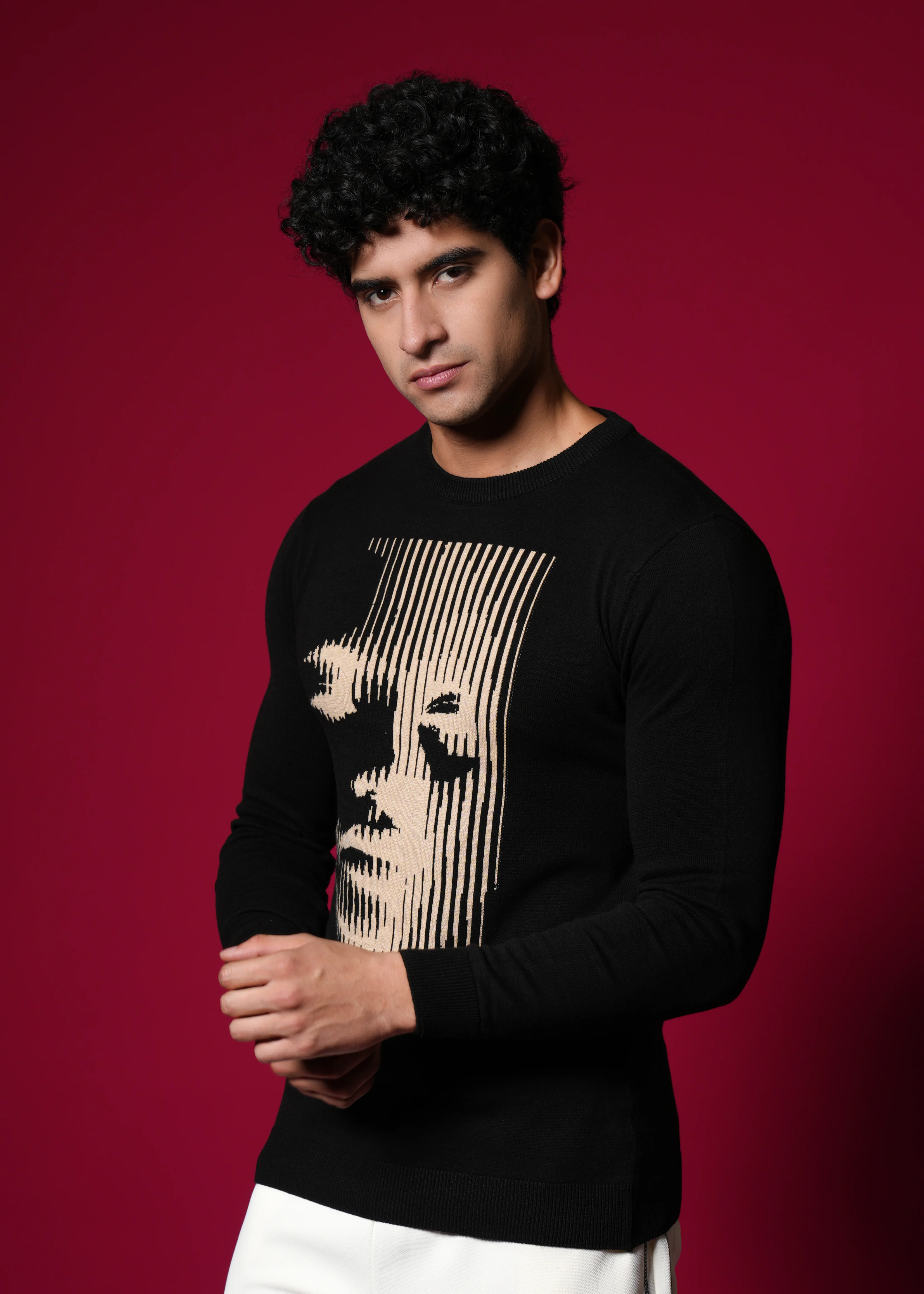 Men Black Cotton Sweatshirt - Image 6
