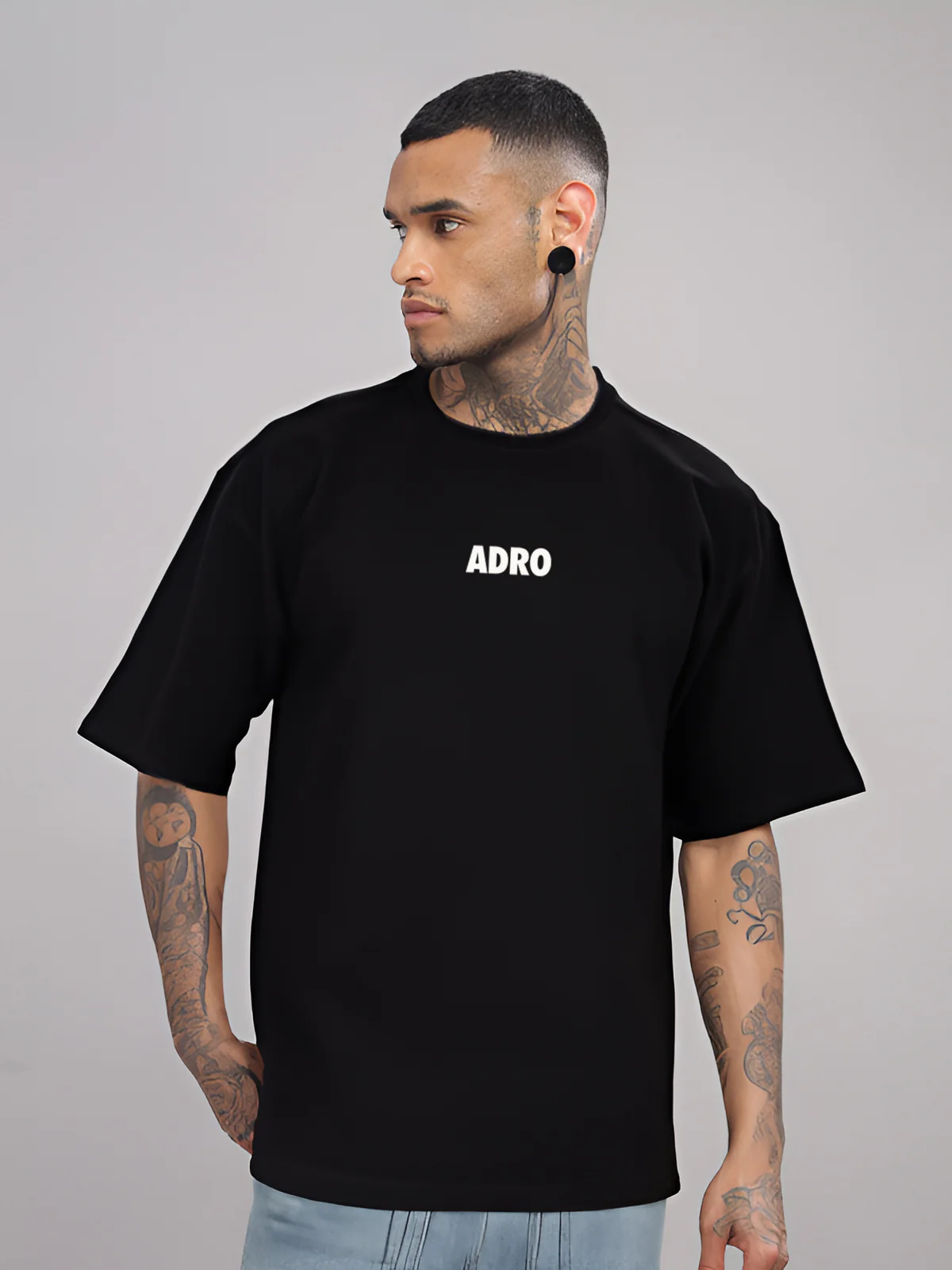 Men Black Oversized T-Shirt