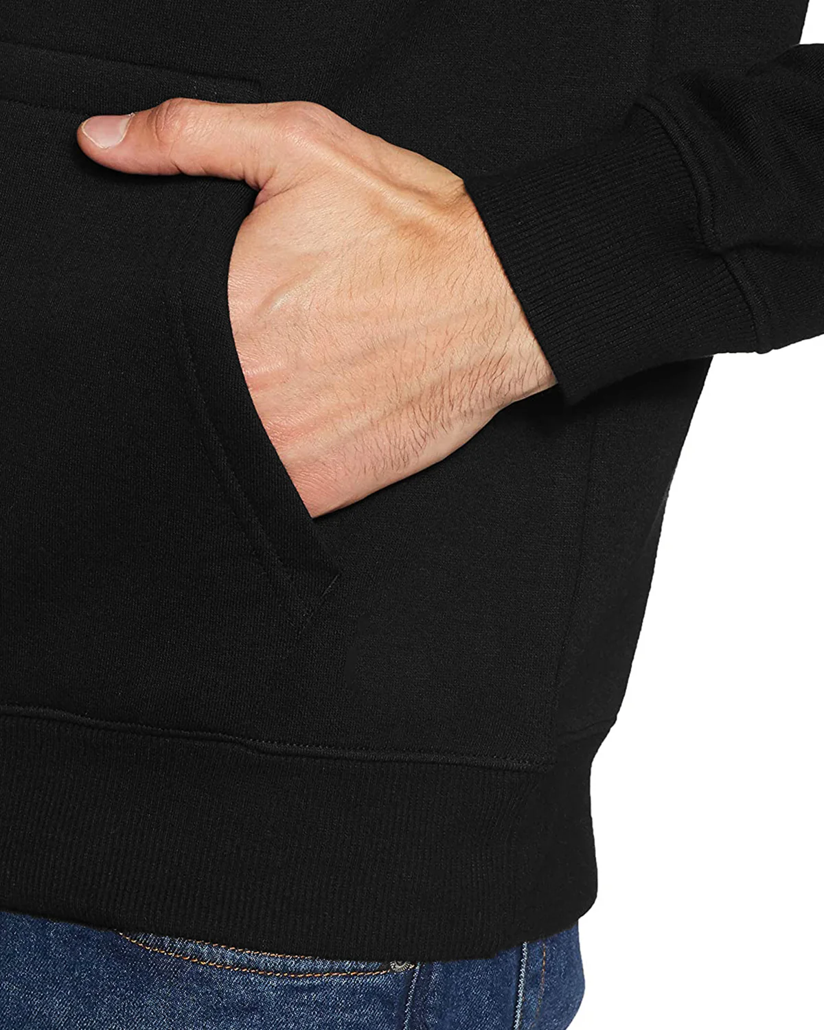 Men Black Printed Hoodie - Image 5