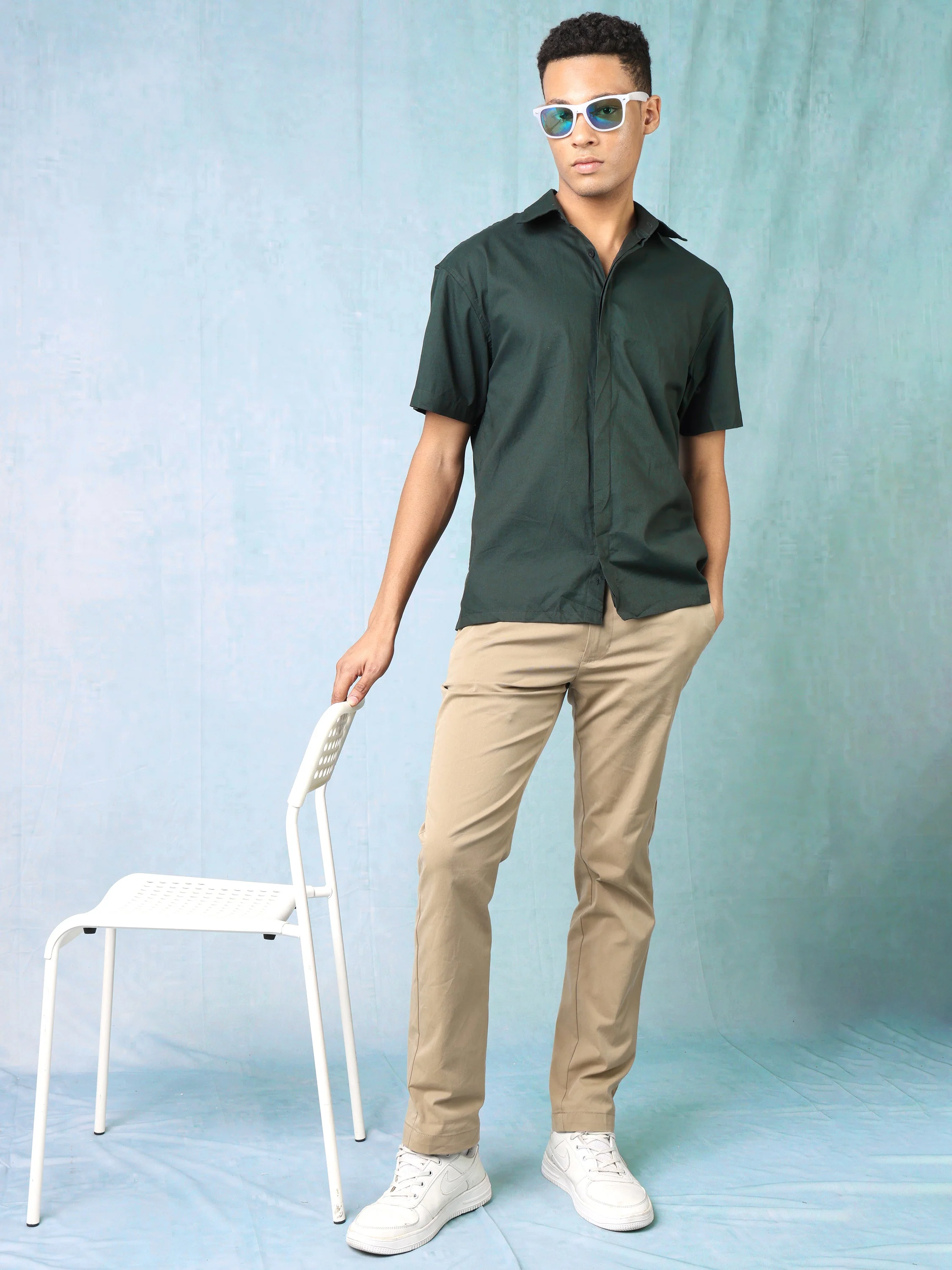 Men Black Shirt with Printed Back - Image 5