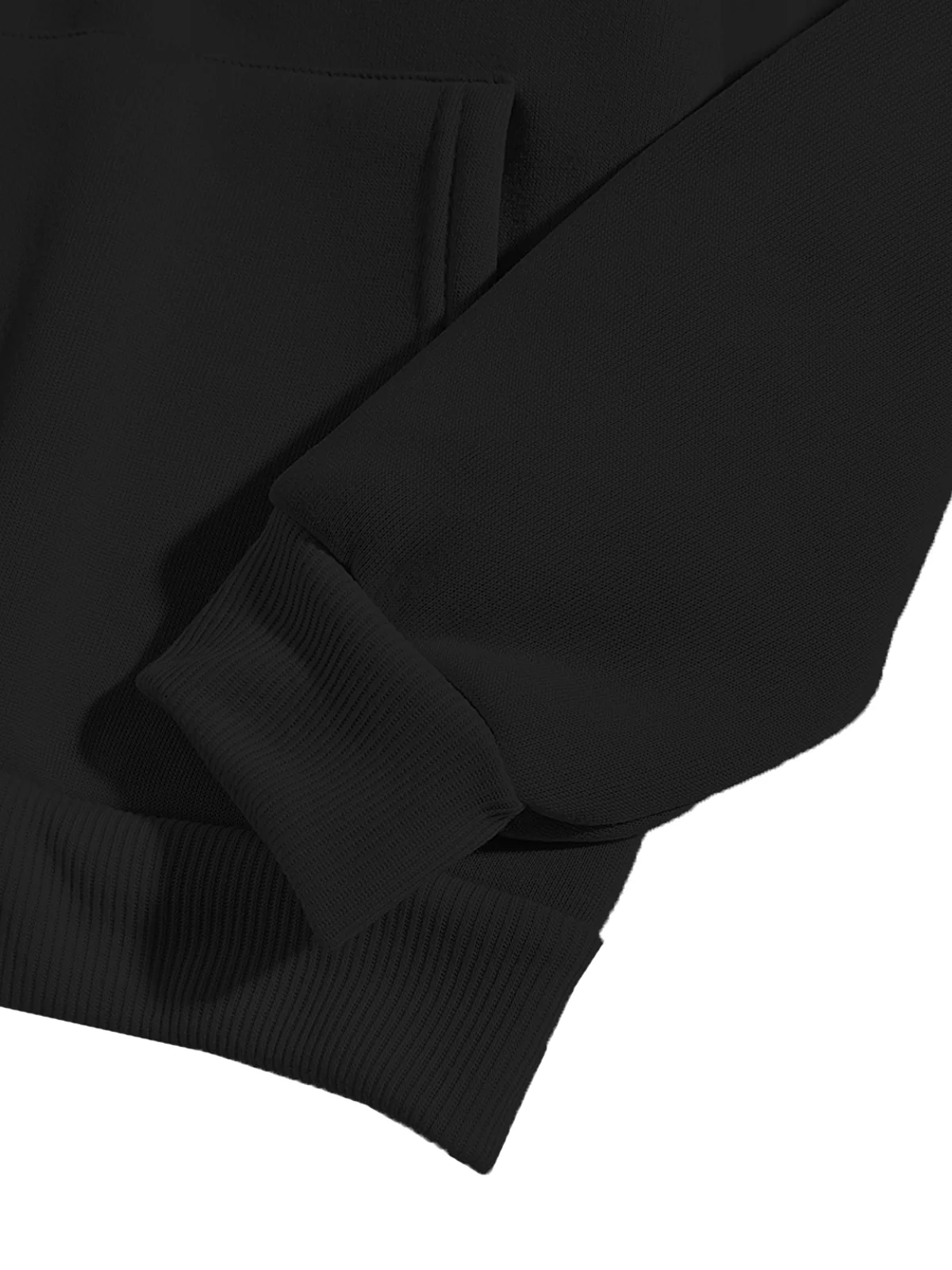 Men Black Printed Hoodie - Image 4