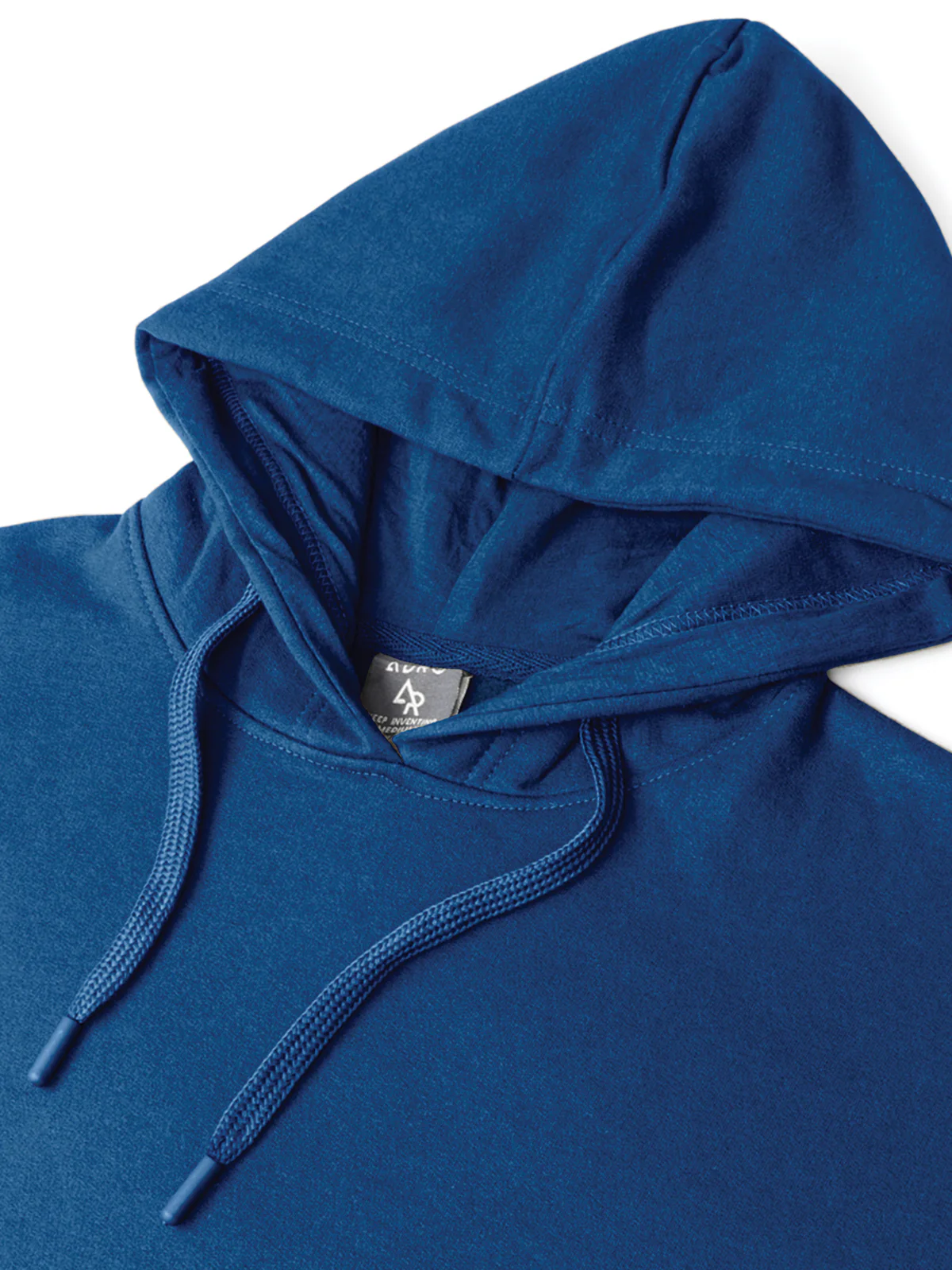 Men Blue Cotton Fleece Hoodie - Image 5
