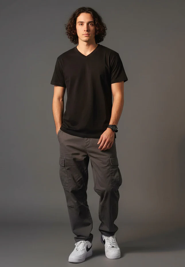 Men Cotton V-Neck T-Shirt Pack of 3 - Image 4