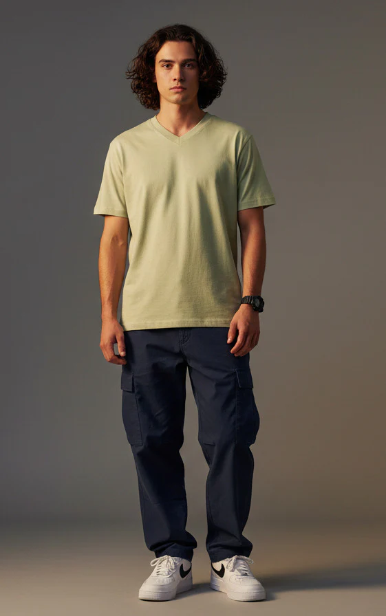 Men Cotton V-Neck T-Shirt Pack of 4 - Image 5