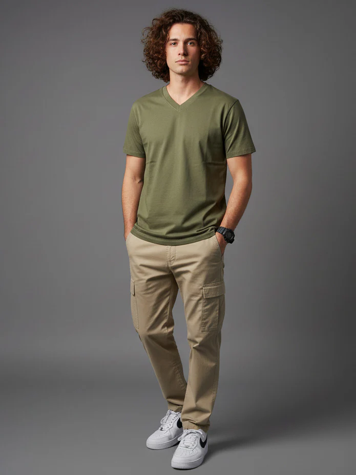 Men Cotton V-Neck T-Shirt Pack of 4 - Image 8