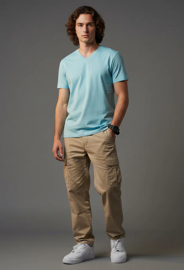 Men Cotton V-Neck T-Shirt Pack of 4 - Image 4