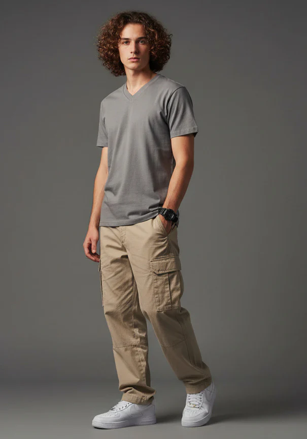 Men Cotton V-Neck T-Shirt Pack of 4 - Image 7