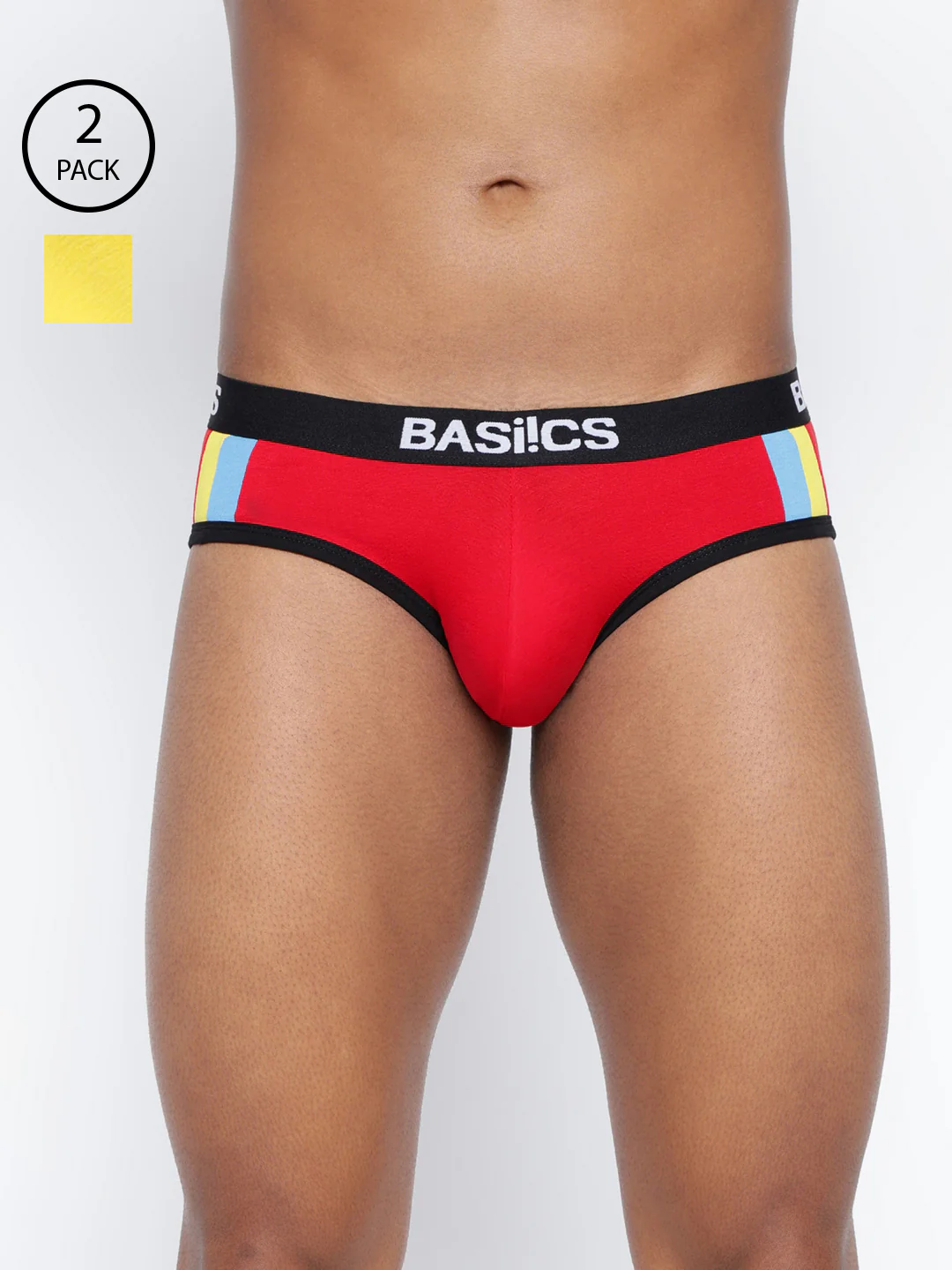 Men Double Striped Brief Pack of 2