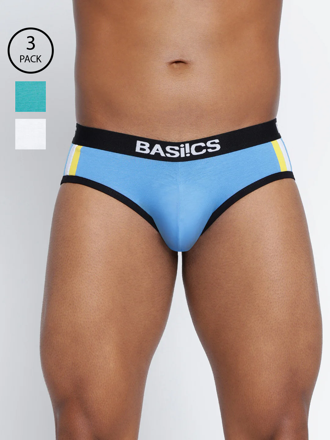 Men Double Striped Brief Pack of 3