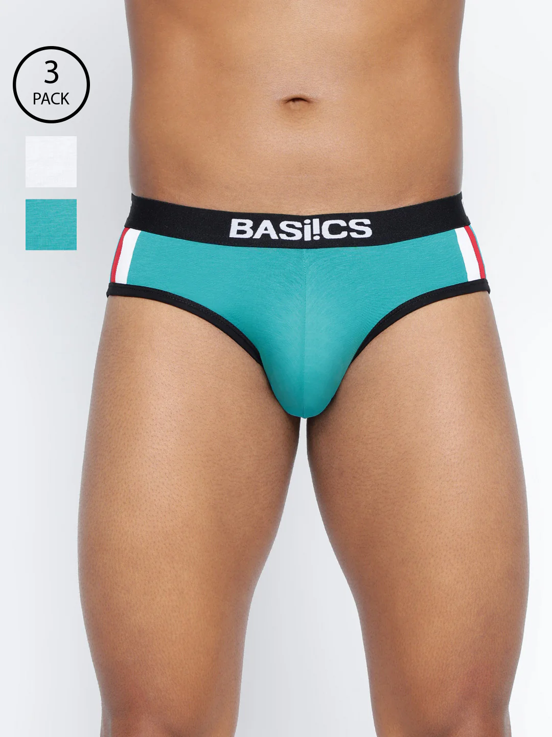 Men Double Striped Brief Pack of 3