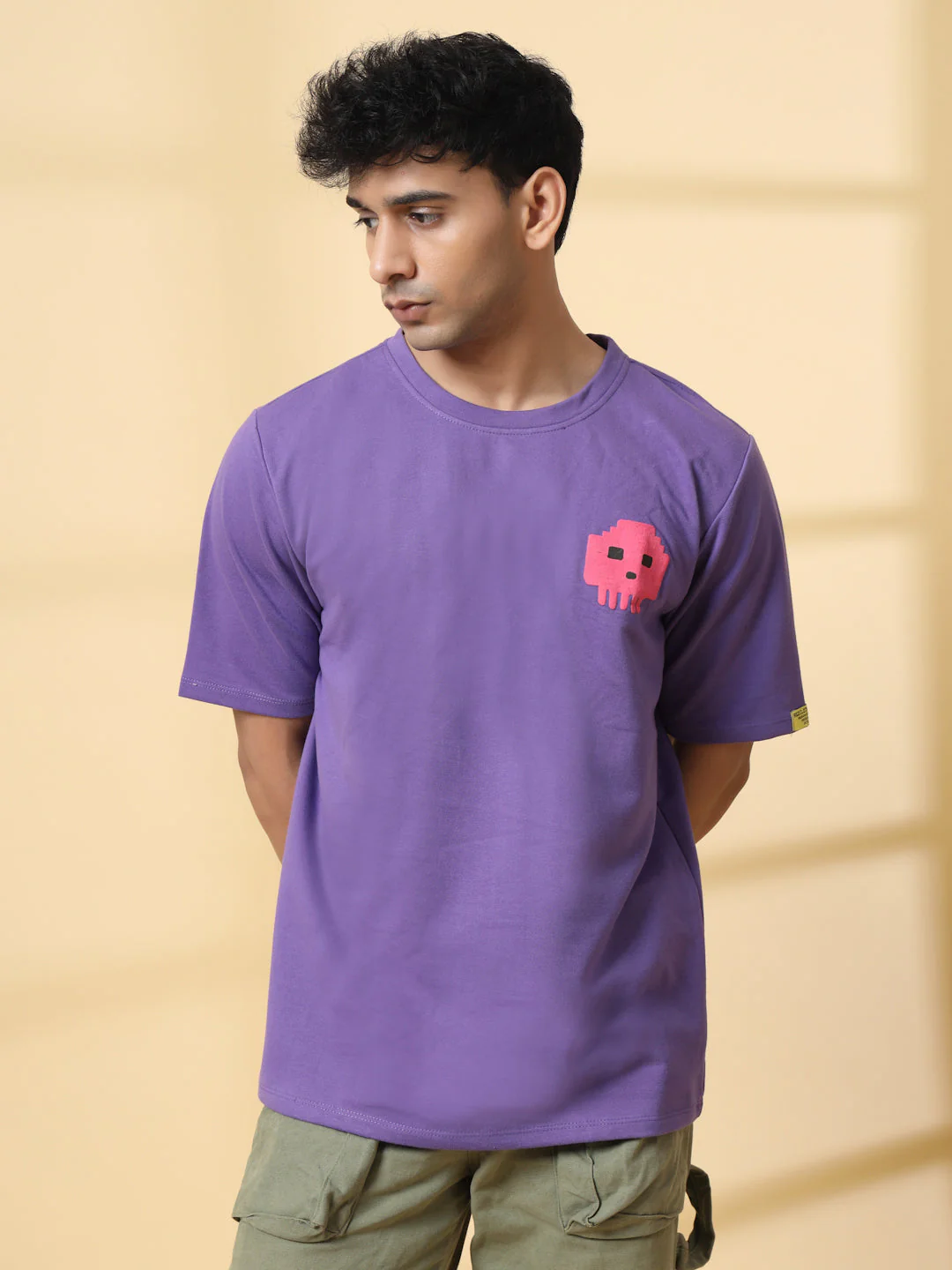 Men Game Over White Oversized Graphic Tshirt