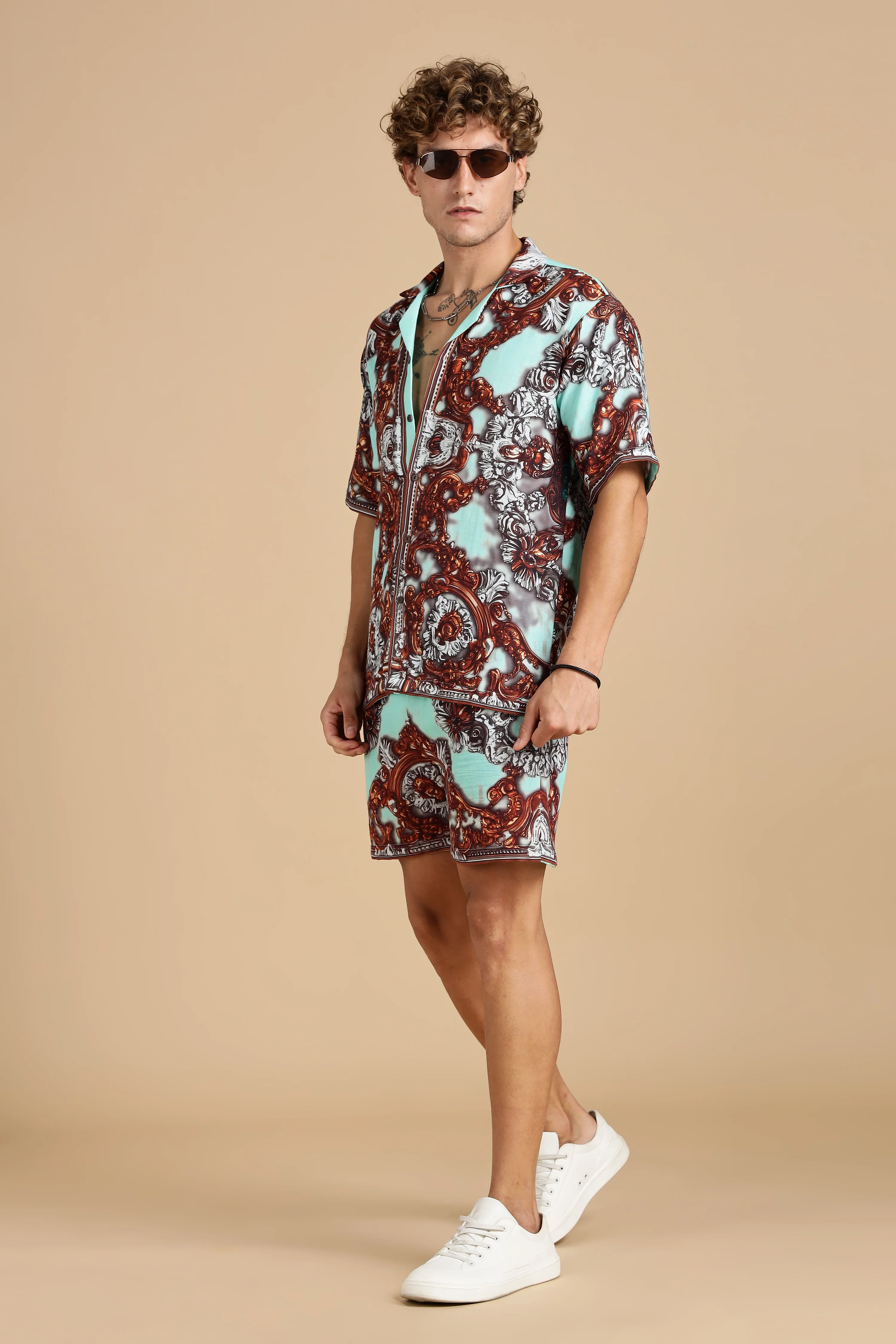 Men Jade Gauge Cotton Shorts - Image 5