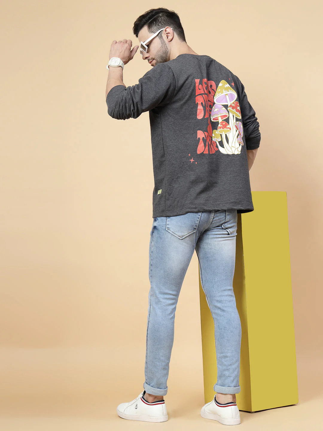 Men Magic Mushroom Oversized Tee - Image 4