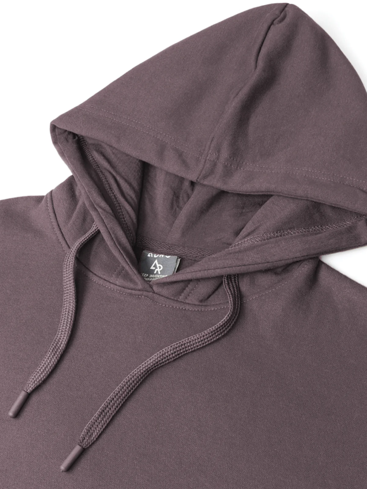 Men Mauve Cotton Fleece Hoodie - Image 5