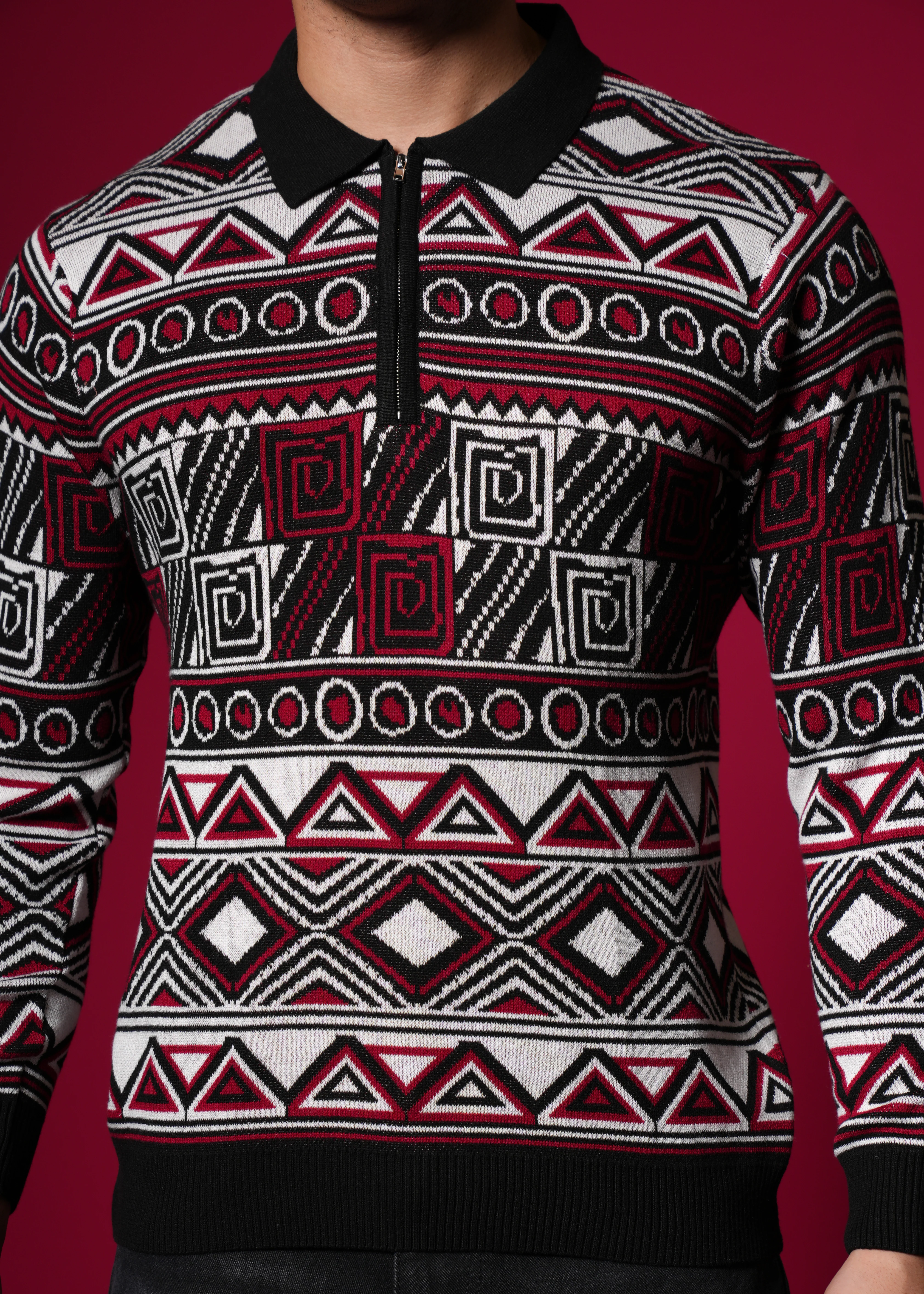 Men Multi-Color Cotton Sweatshirt - Image 3