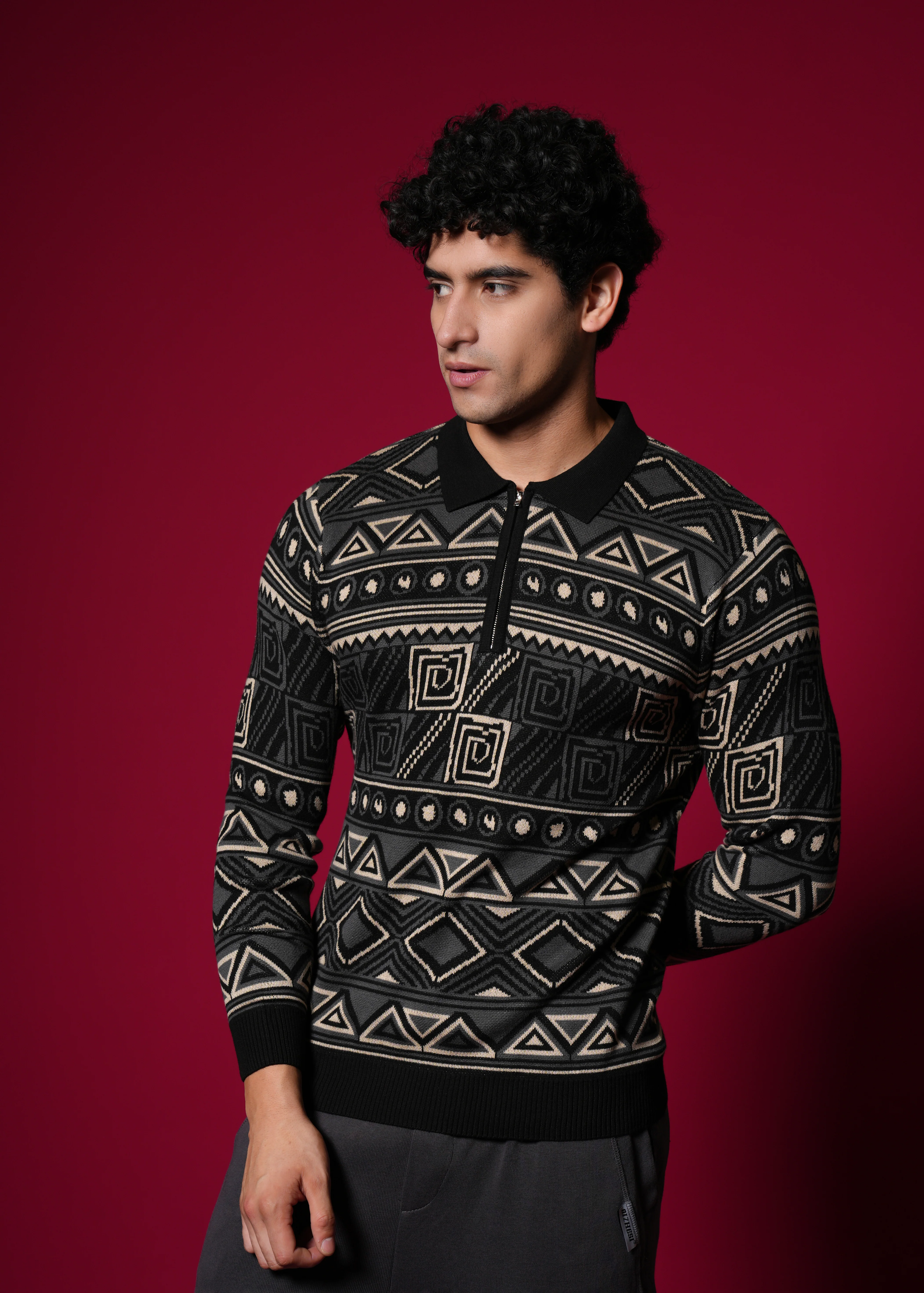 Men Multi-Color Cotton Sweatshirt - Image 3