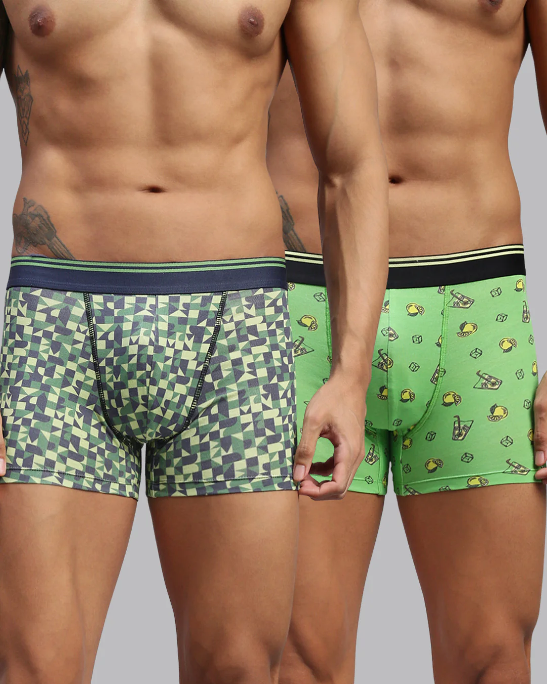 Men Pack of 2 Modal Printed Trunks