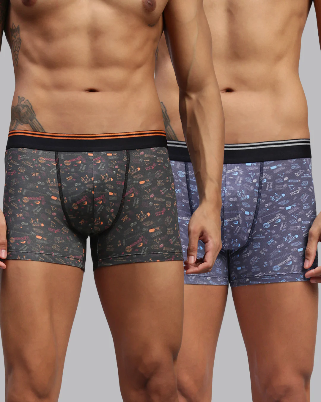 Men Pack of 2 Modal Printed Trunks - Image 2