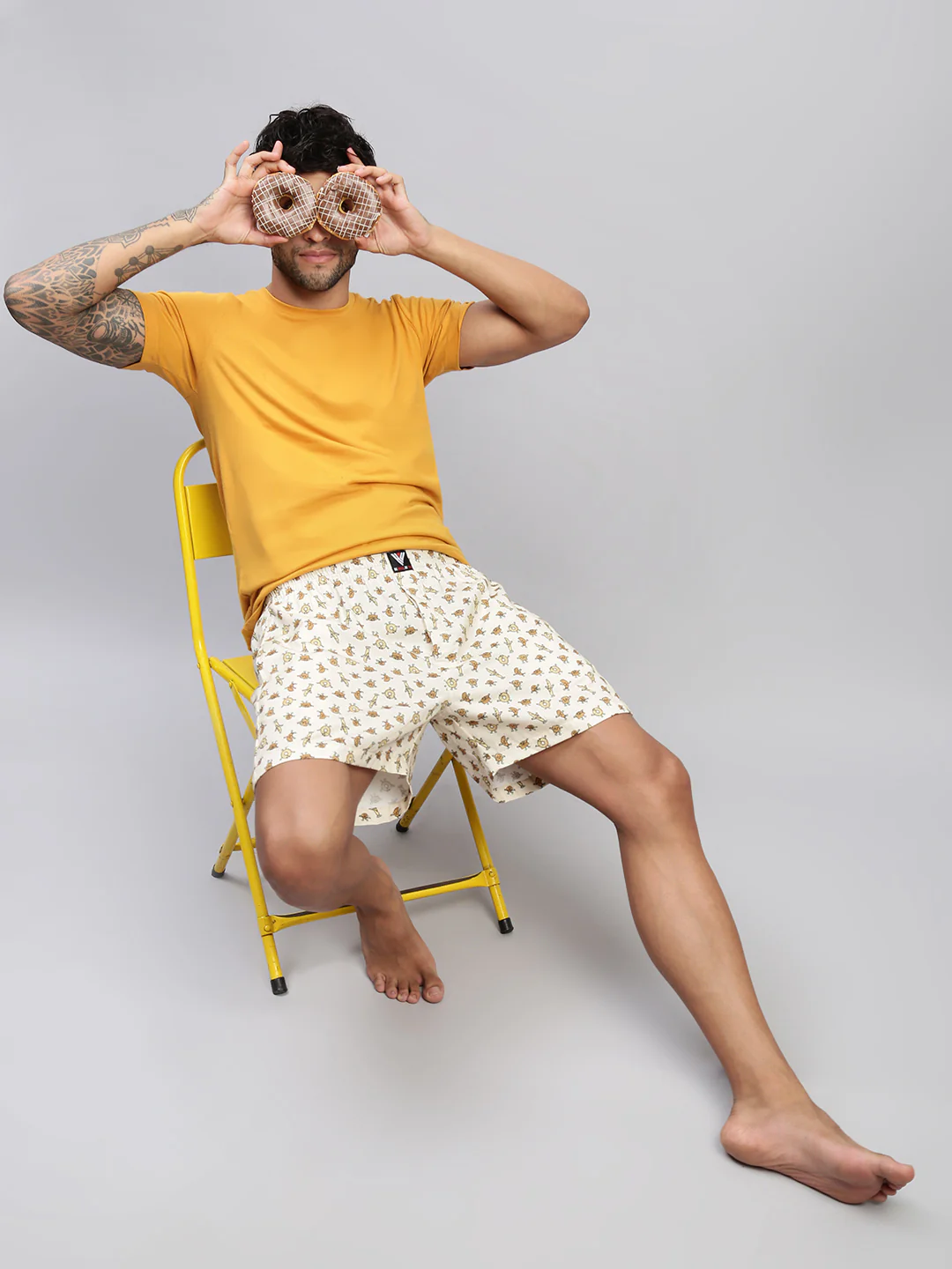 Men Pack of 2 Printed Cotton Boxer Shorts - Image 4