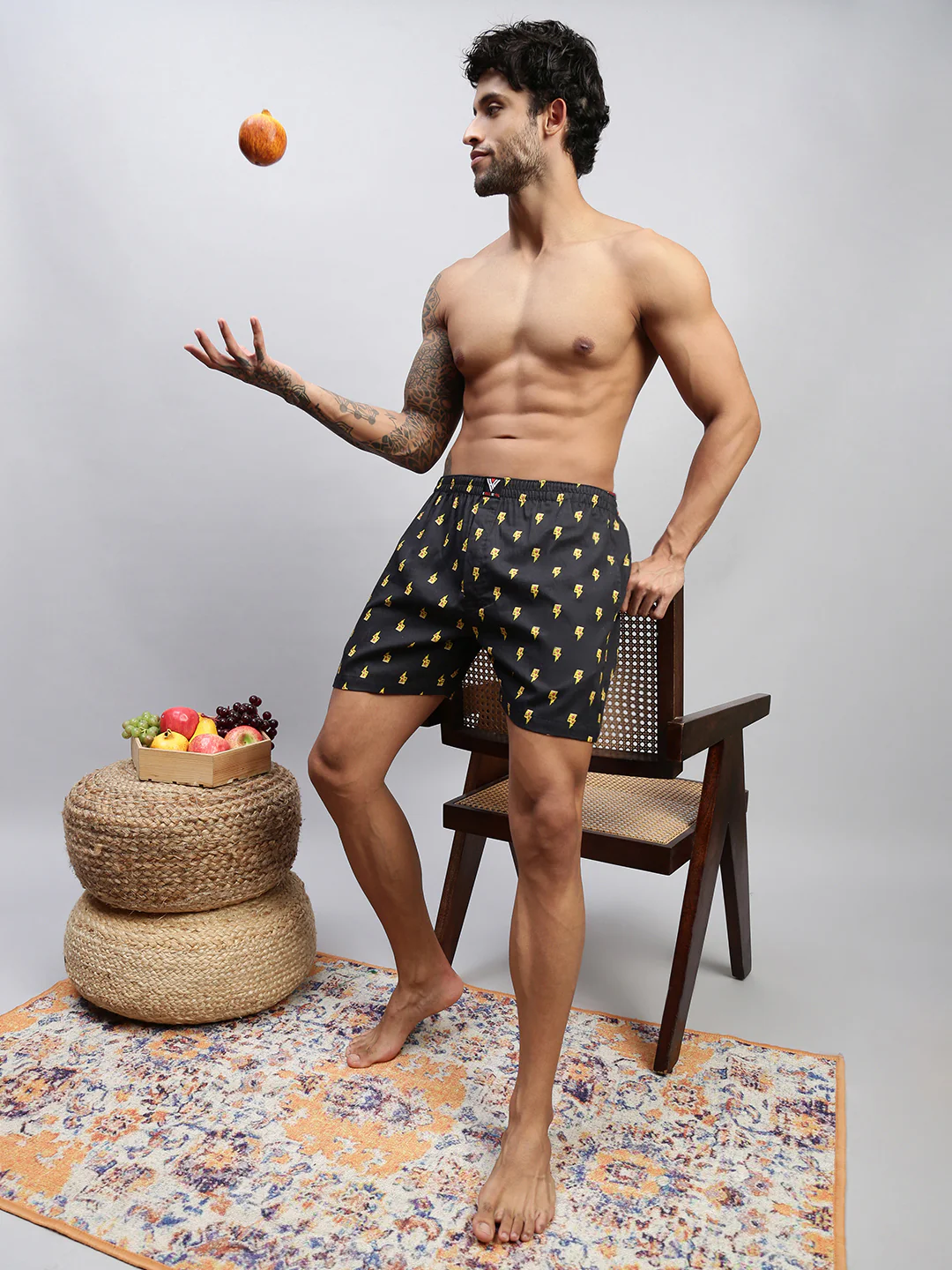 Men Pack of 2 Printed Cotton Boxer Shorts - Image 10