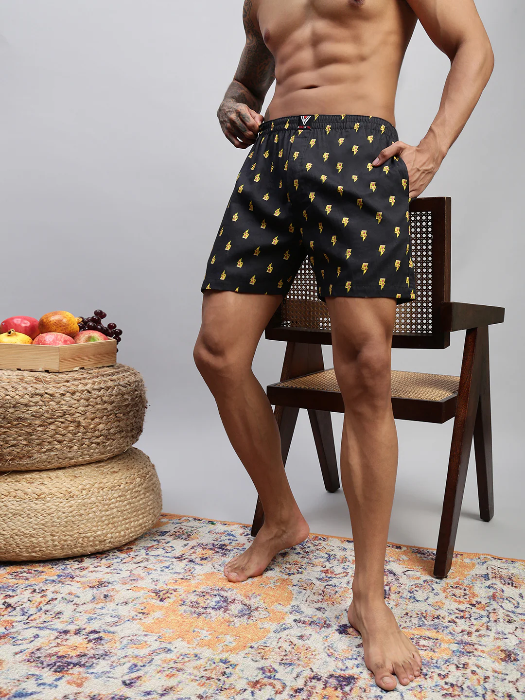 Men Pack of 2 Printed Cotton Boxer Shorts - Image 4