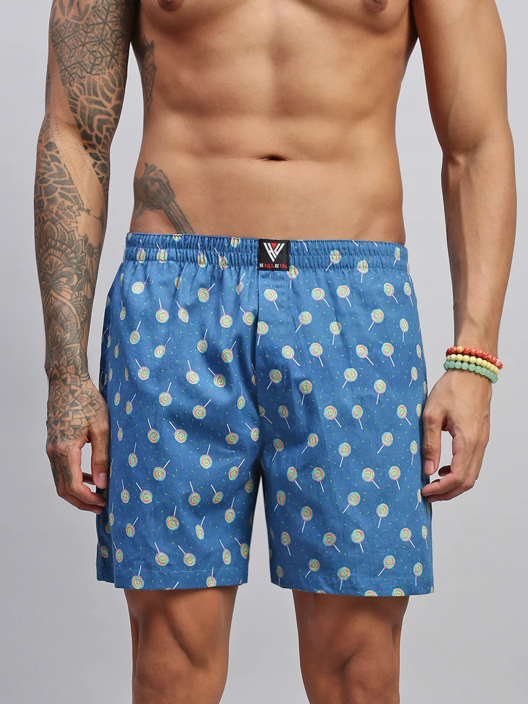 Men Pack of 2 Printed Cotton Boxer Shorts - Image 8
