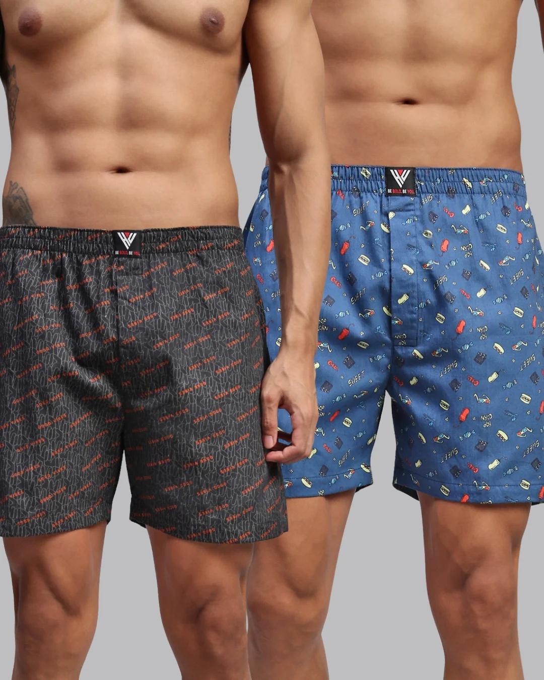 Men Pack of 2 Printed Cotton Boxer Shorts - Image 14