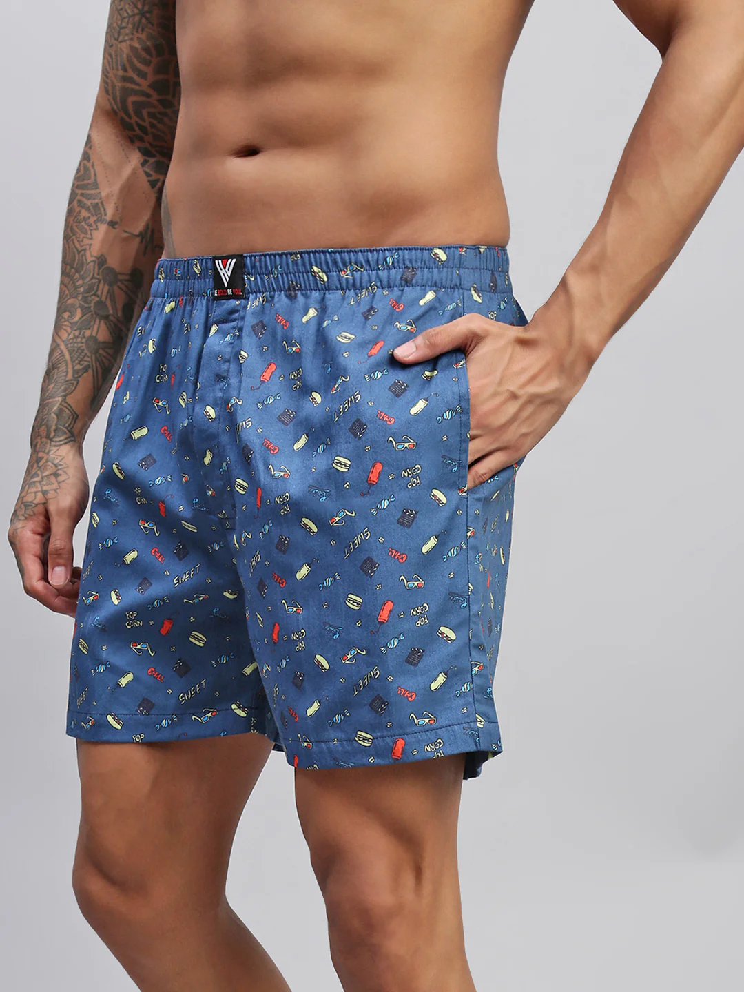 Men Pack of 2 Printed Cotton Boxer Shorts - Image 15