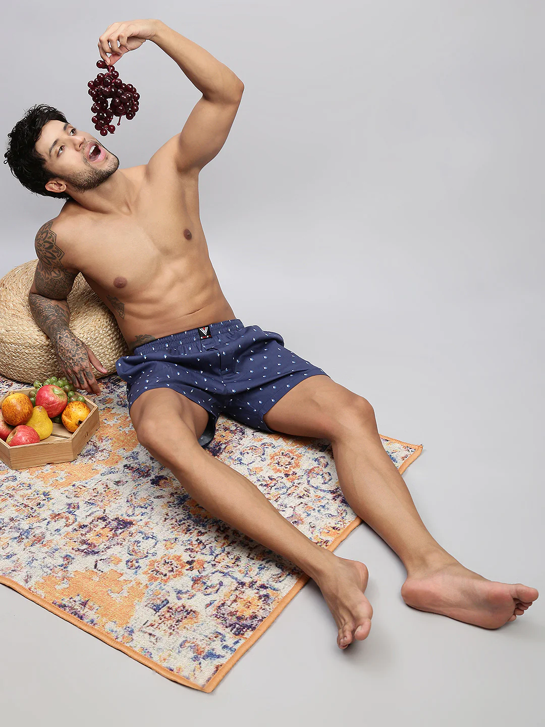 Men Pack of 2 Printed Cotton Boxer Shorts - Image 11
