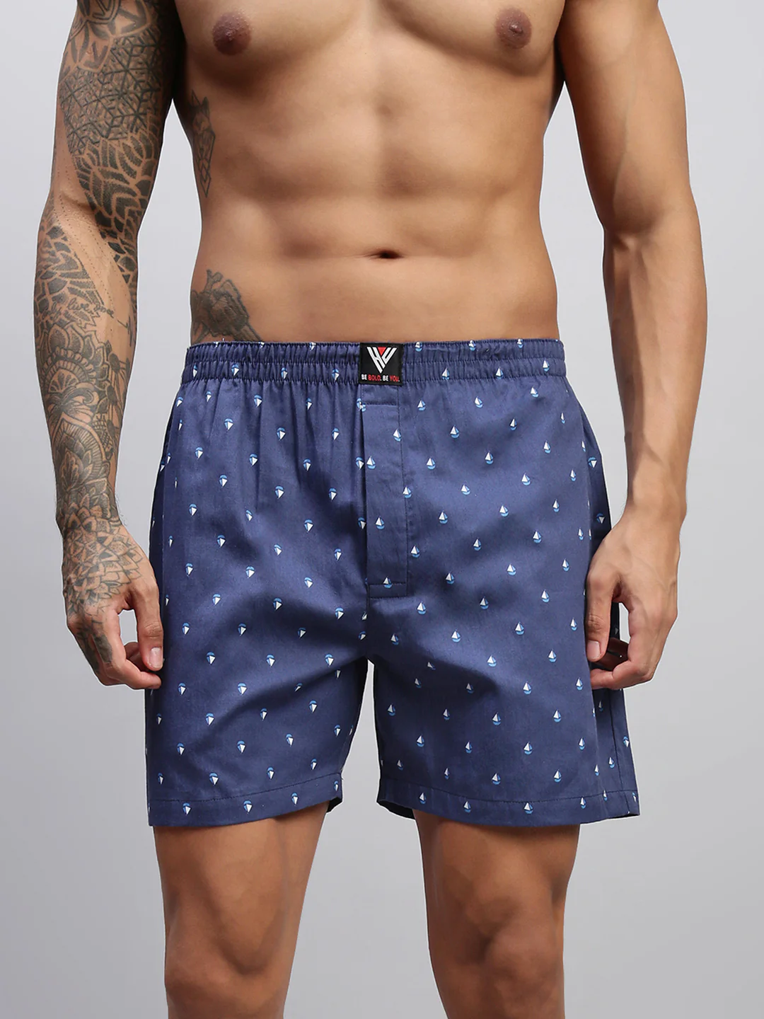 Men Pack of 2 Printed Cotton Boxer Shorts - Image 13