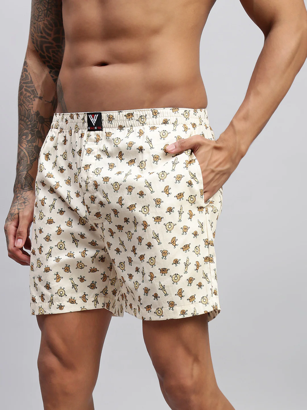 Men Pack of 2 Printed Cotton Boxer Shorts - Image 7