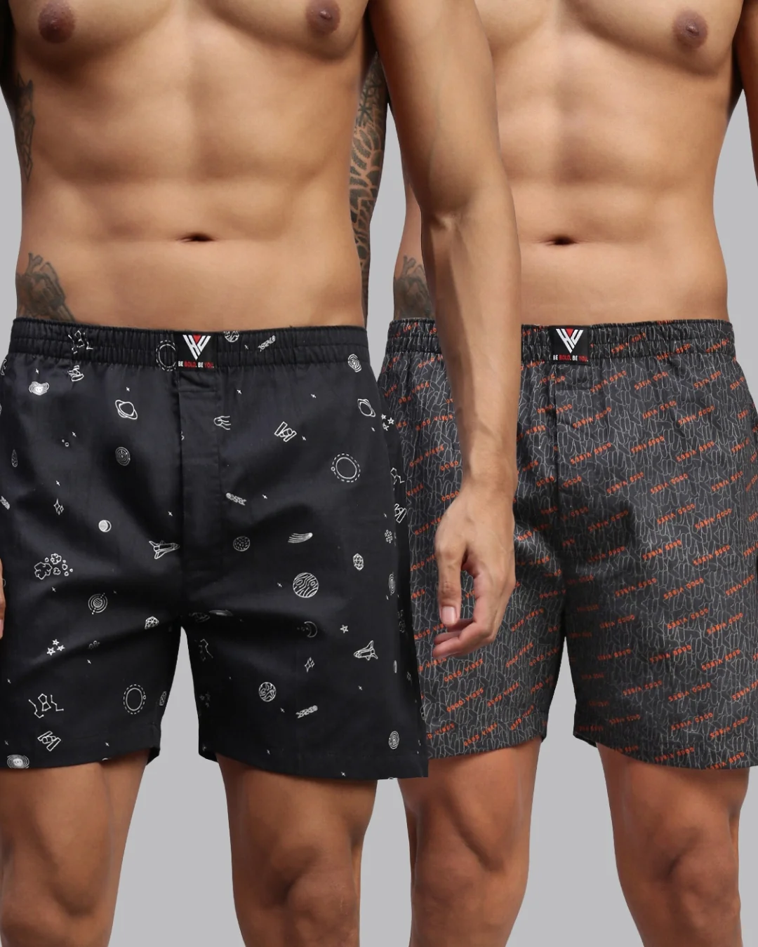 Men Pack of 2 Printed Cotton Boxer Shorts - Image 13