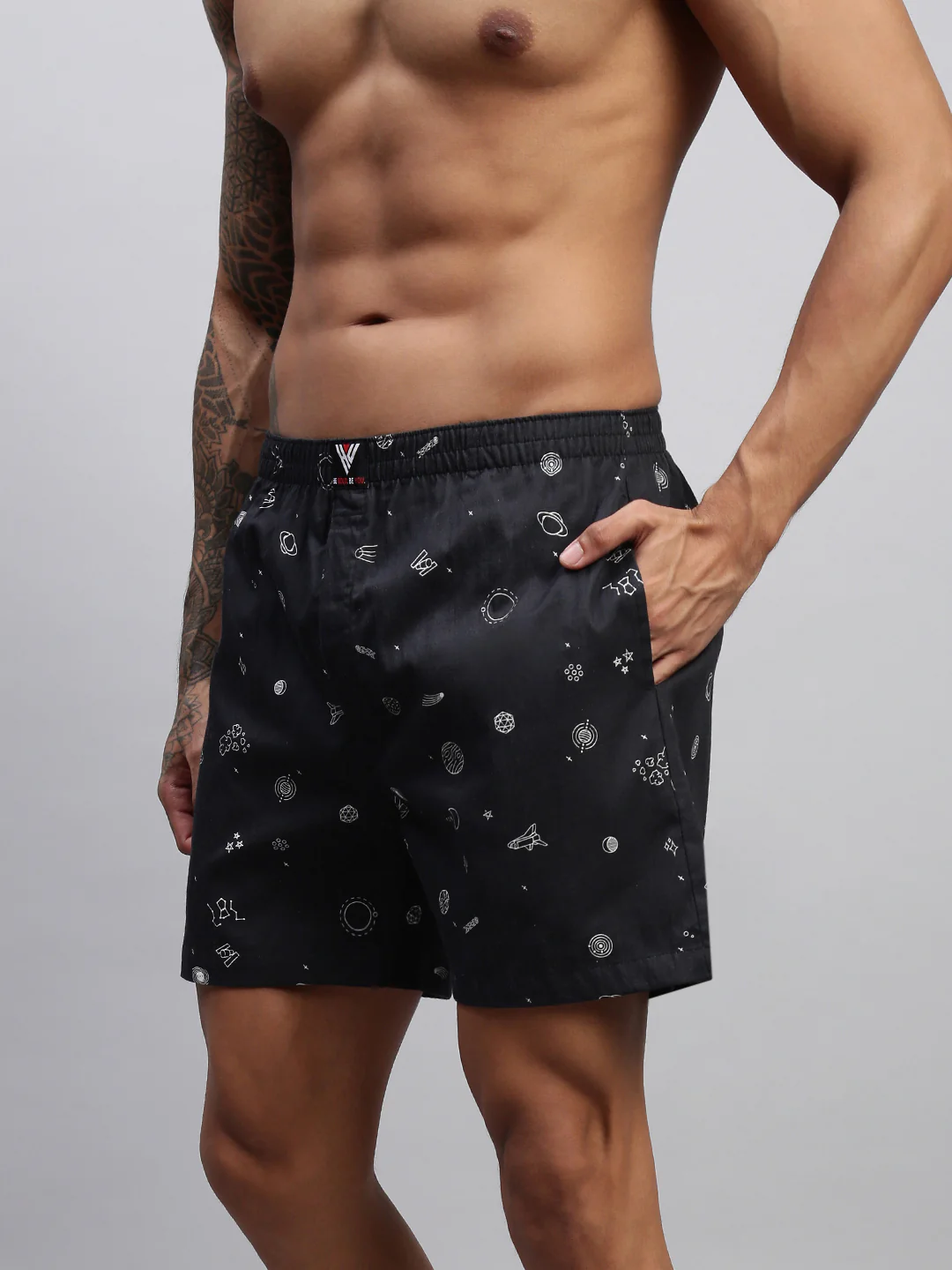 Men Pack of 2 Printed Cotton Boxer Shorts - Image 10