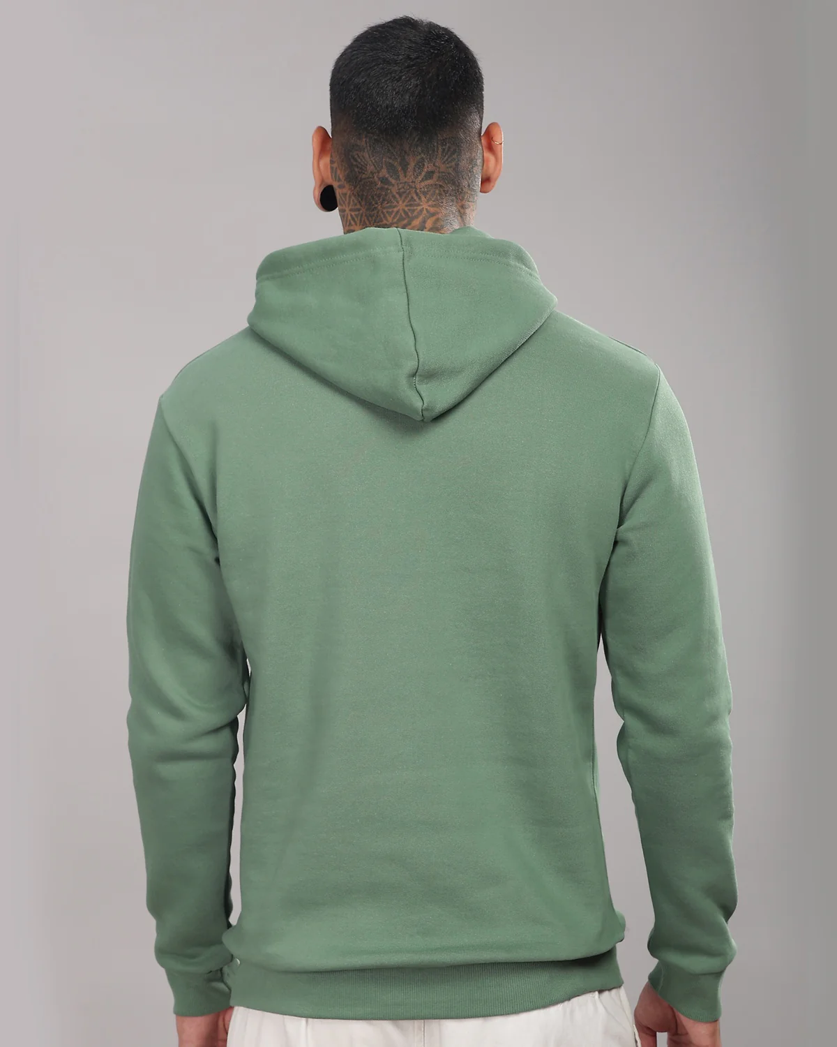 Men Green Long Lasting Printed Hoodie - Image 3