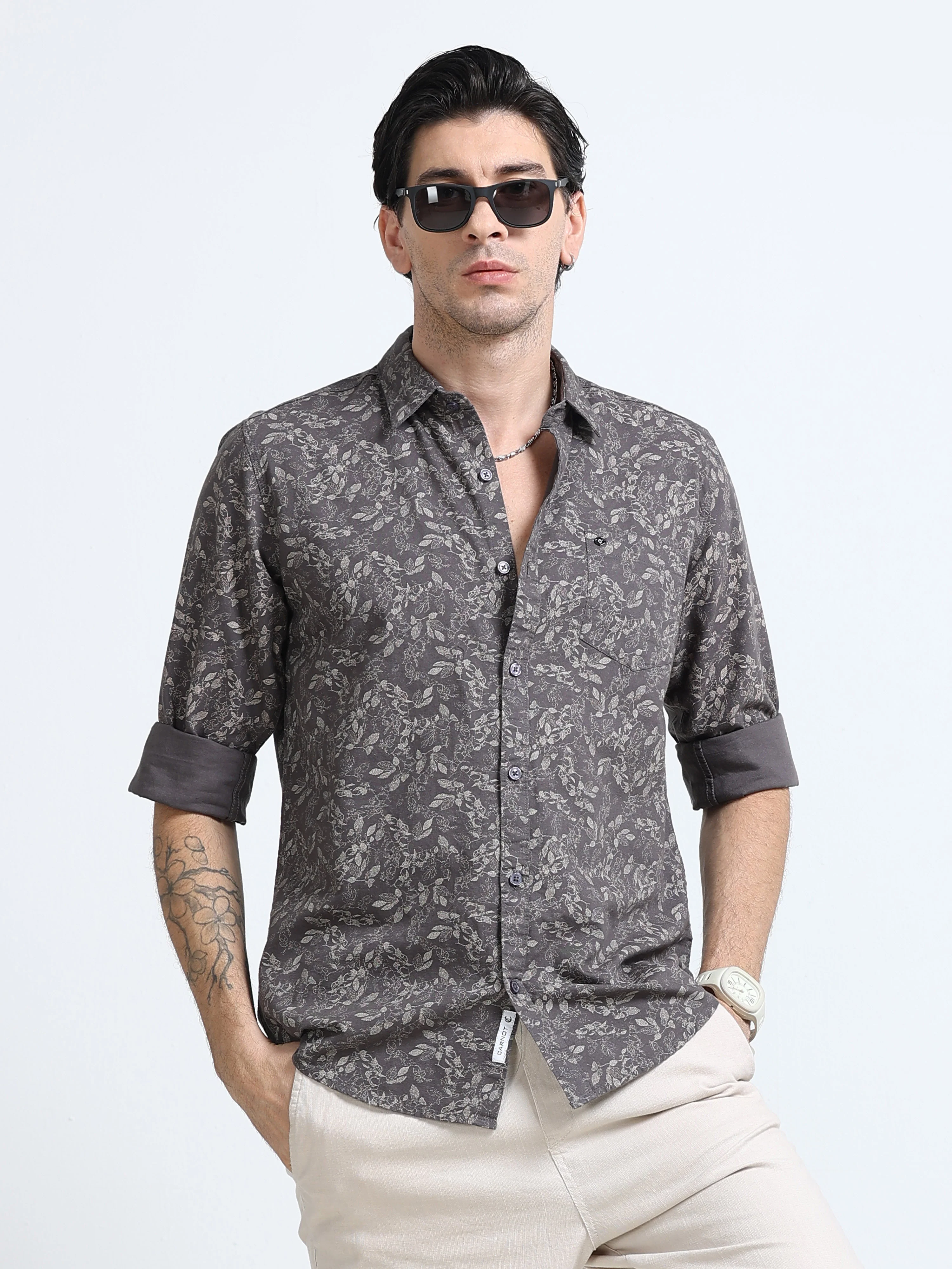 Men Premium Printed Casual Shirt