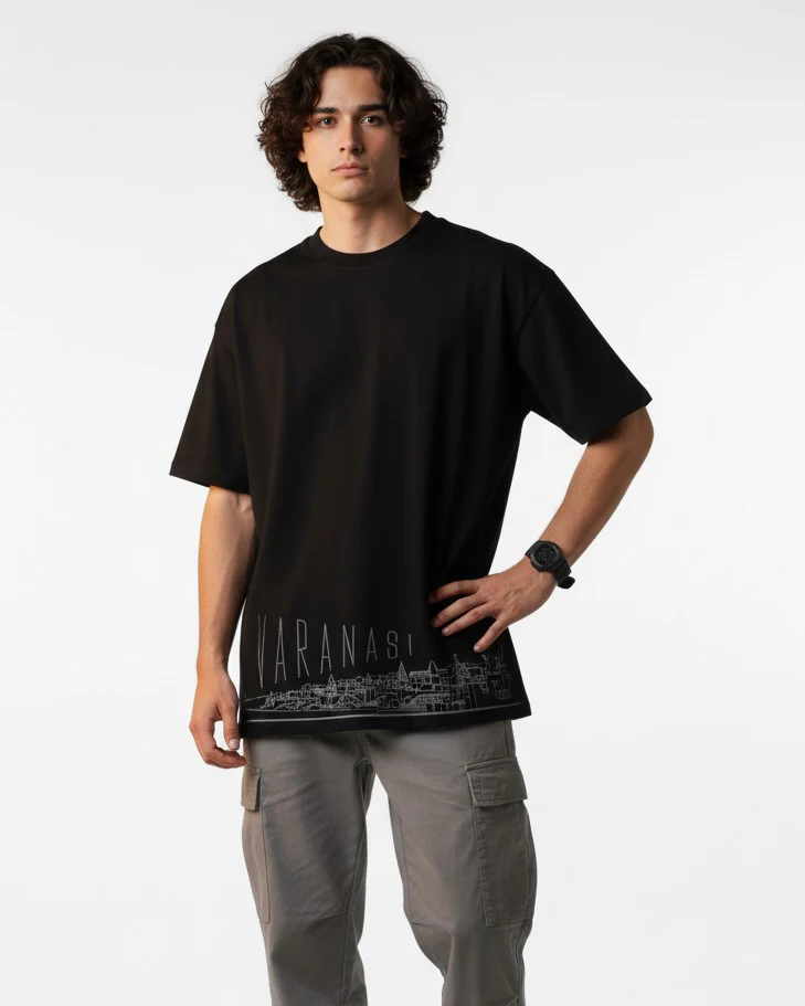 Men Printed Cotton Oversized T-Shirt - Image 8