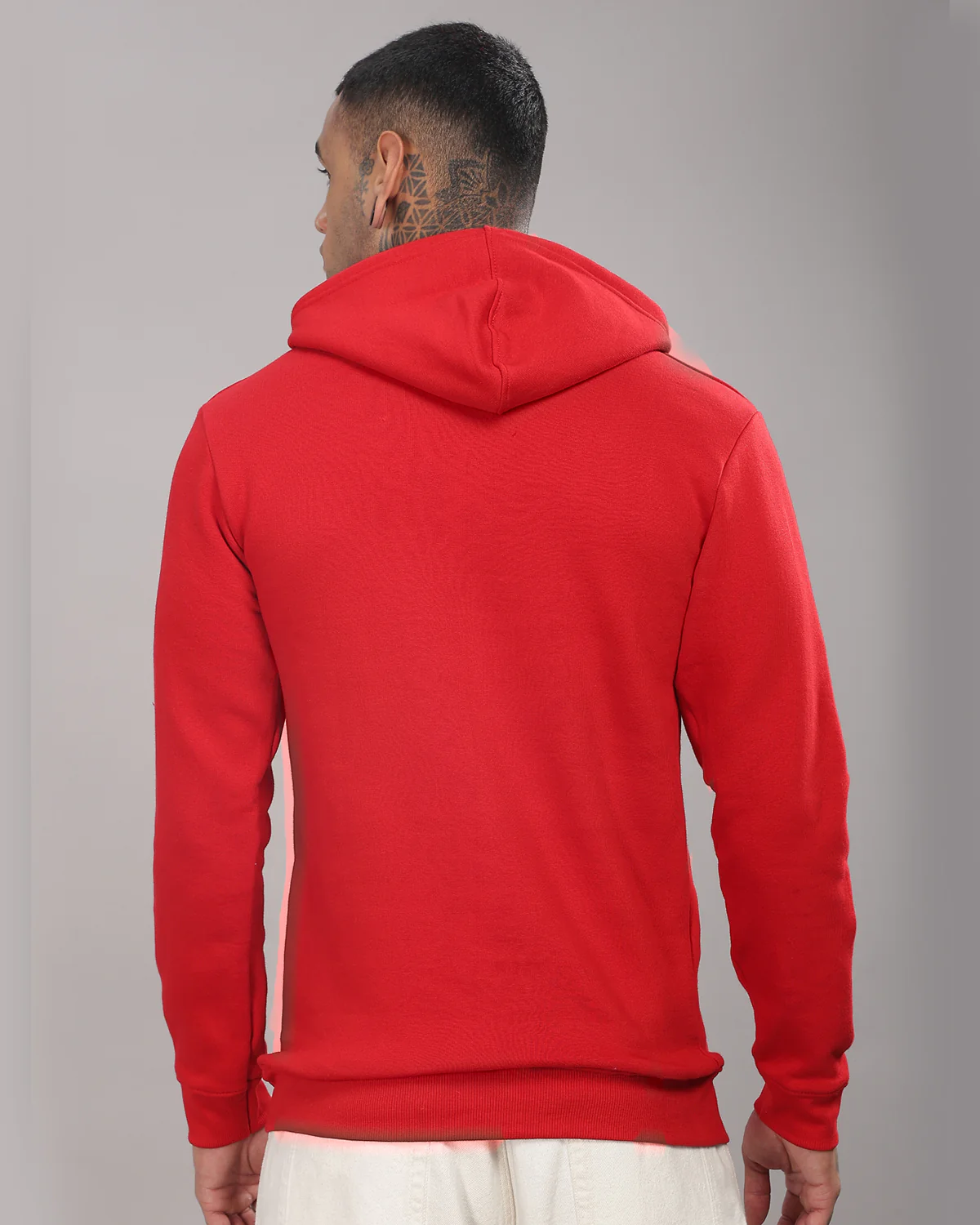 Men Red Printed Hoodie - Image 2
