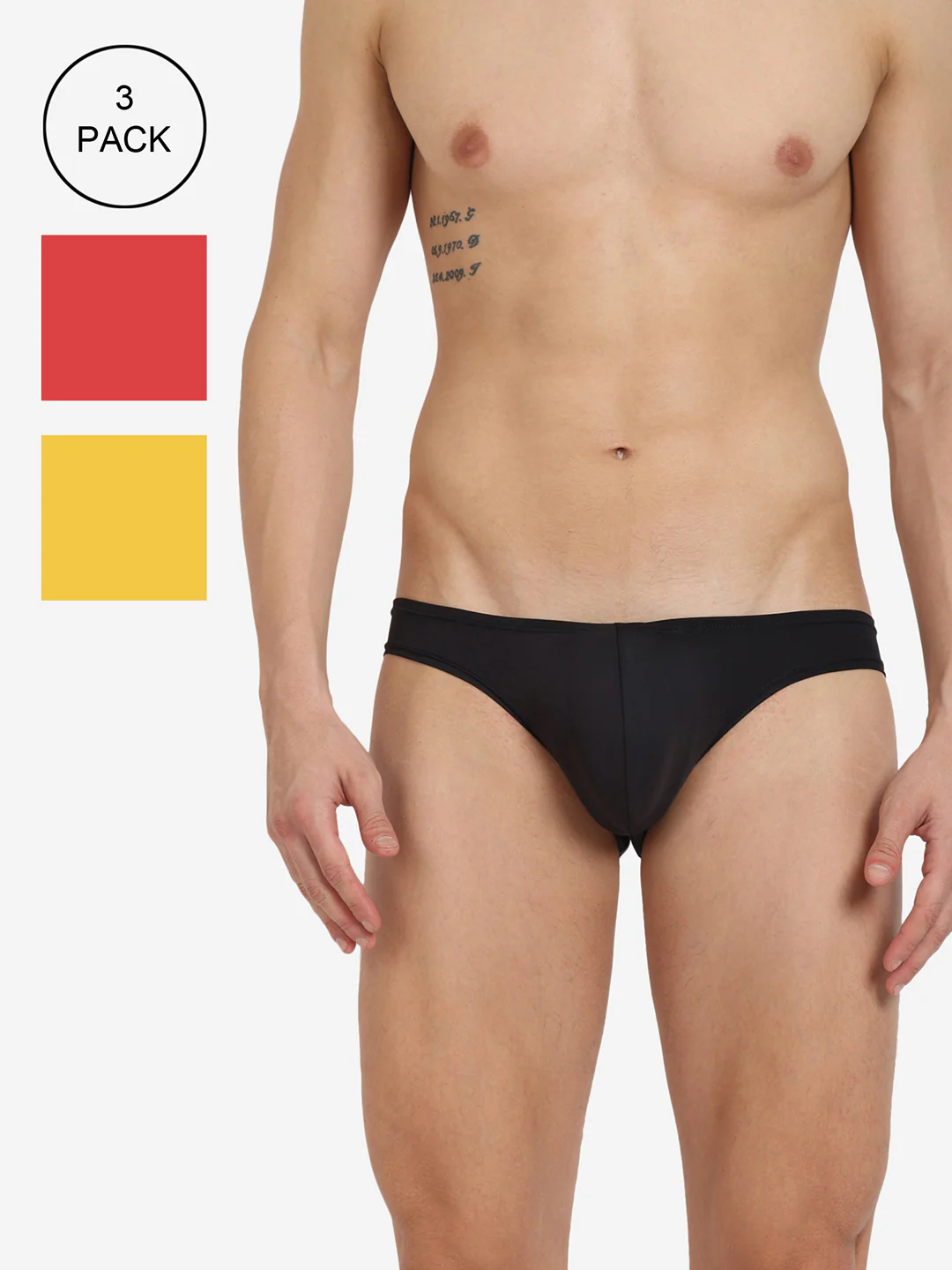 Men Semi-Seamless Featherlight Brief Pack of 3