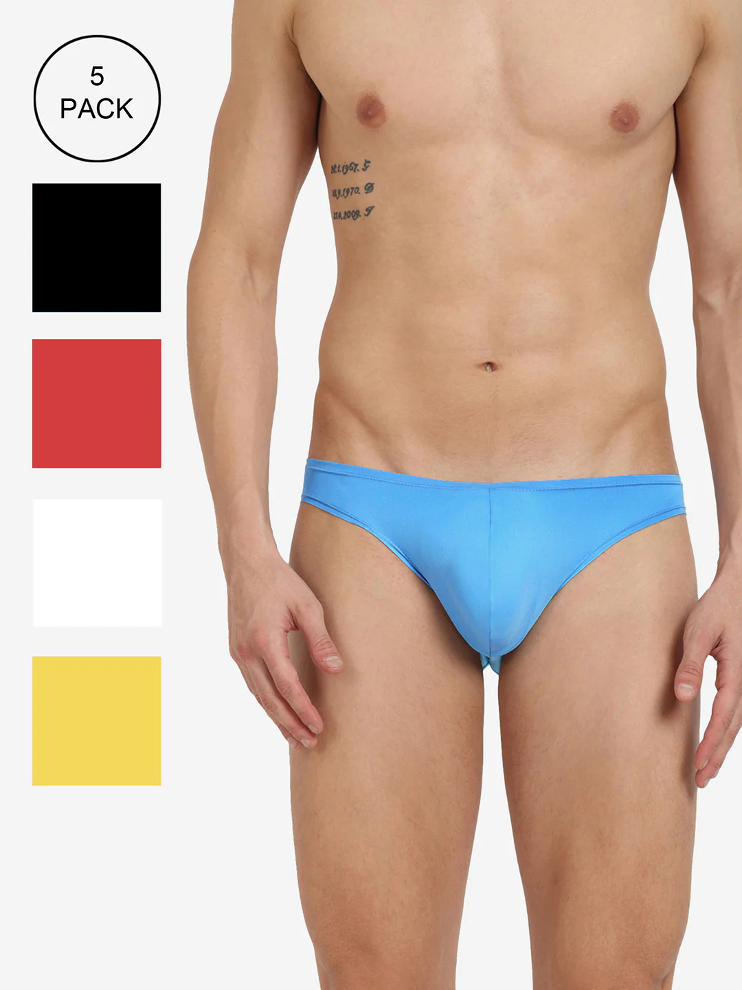Men Semi-Seamless Featherlight Brief Pack of 5
