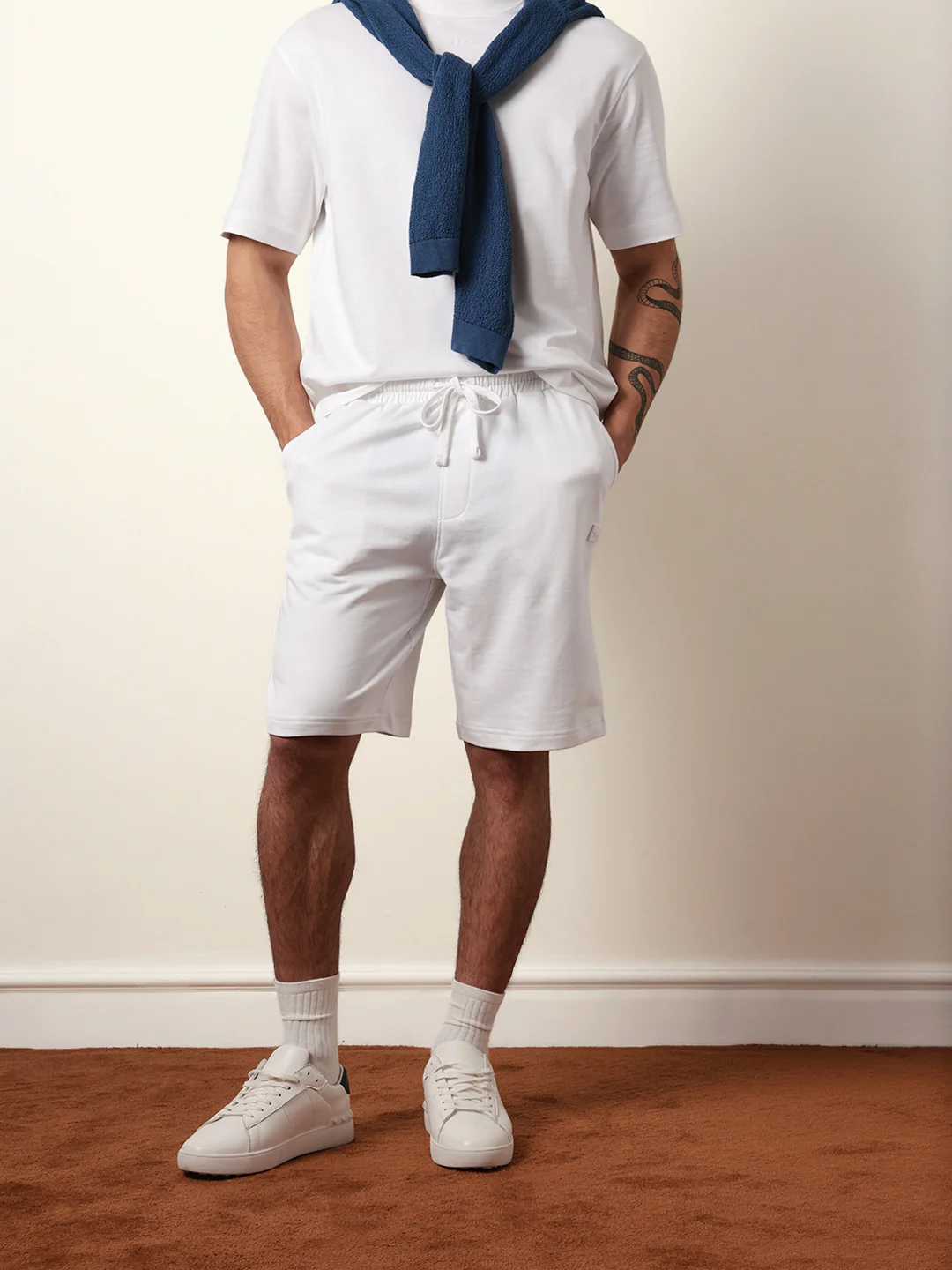 Men Solid Cotton Shorts